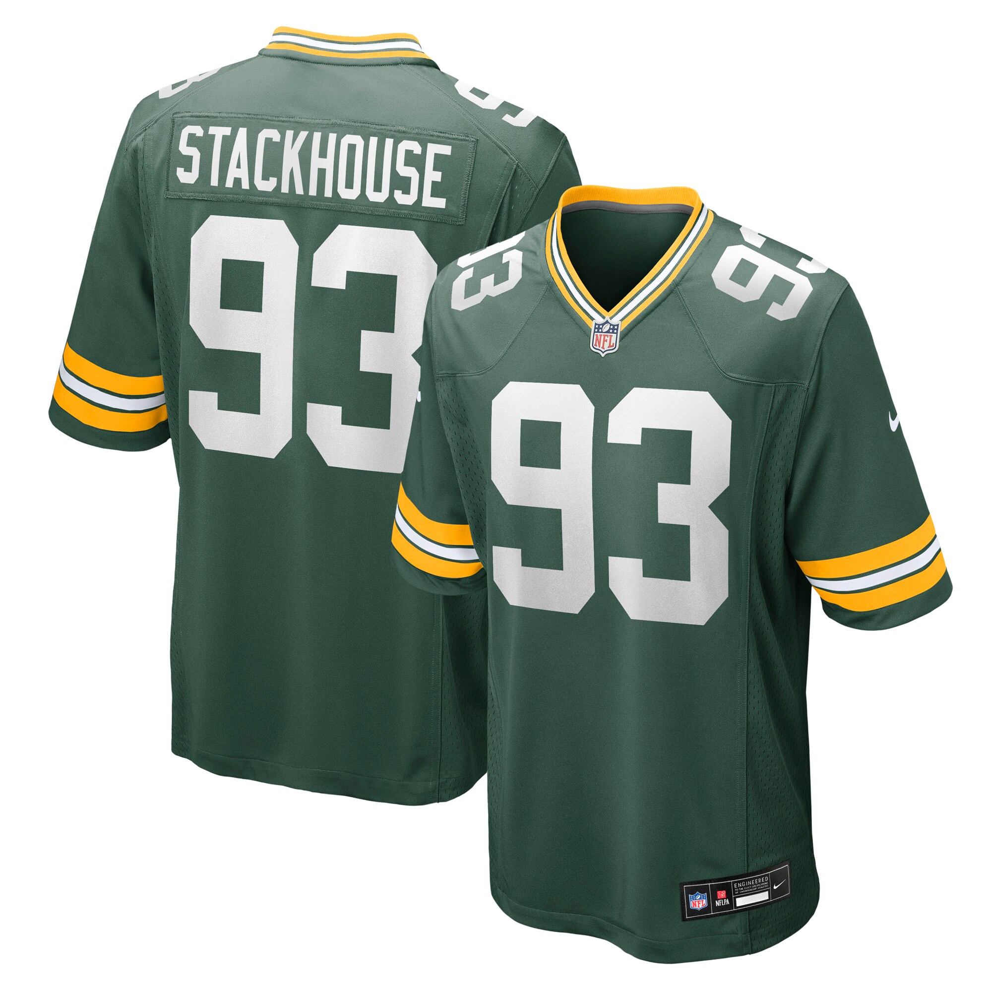 Nazir Stackhouse Green Bay Packers Team Game Jersey - Green