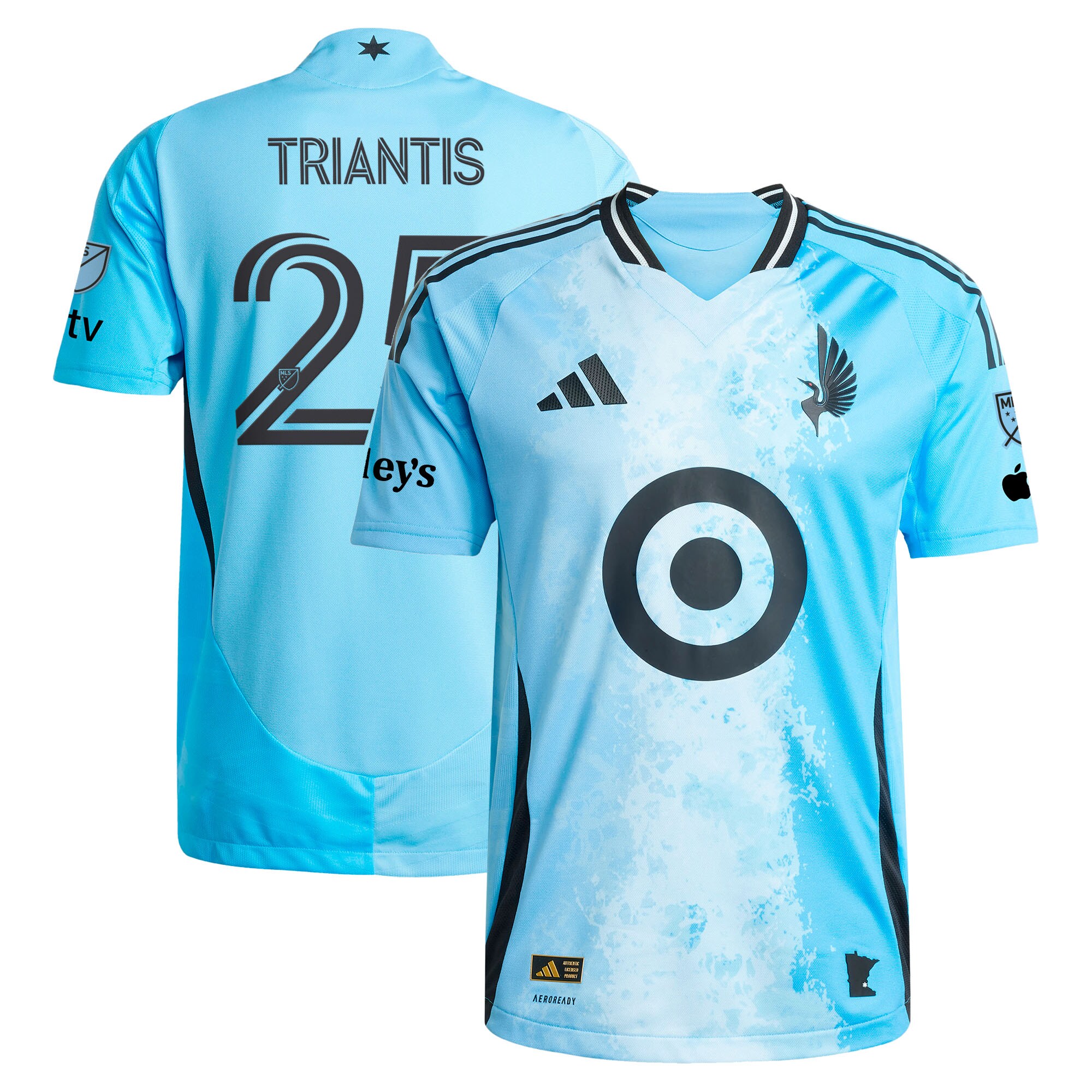 Nectarios Triantis Minnesota United FC 2025 CONVERGENCE On-Field Jersey – Blue