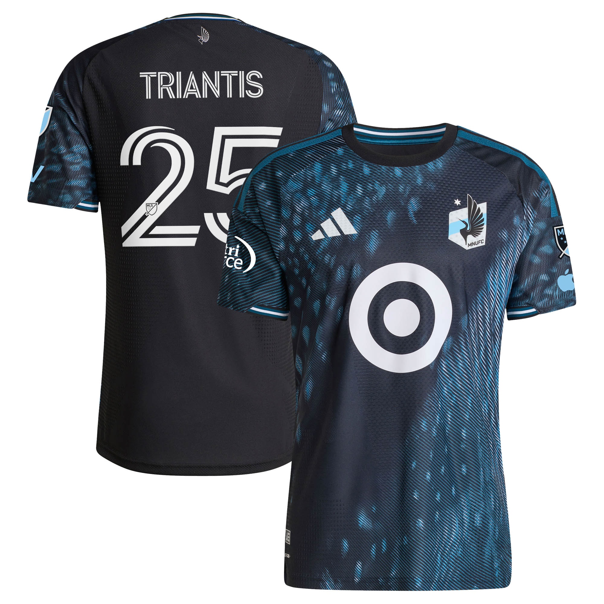 Nectarios Triantis Minnesota United FC 2026 The Decade Kit On-Field Patch Jersey - Black