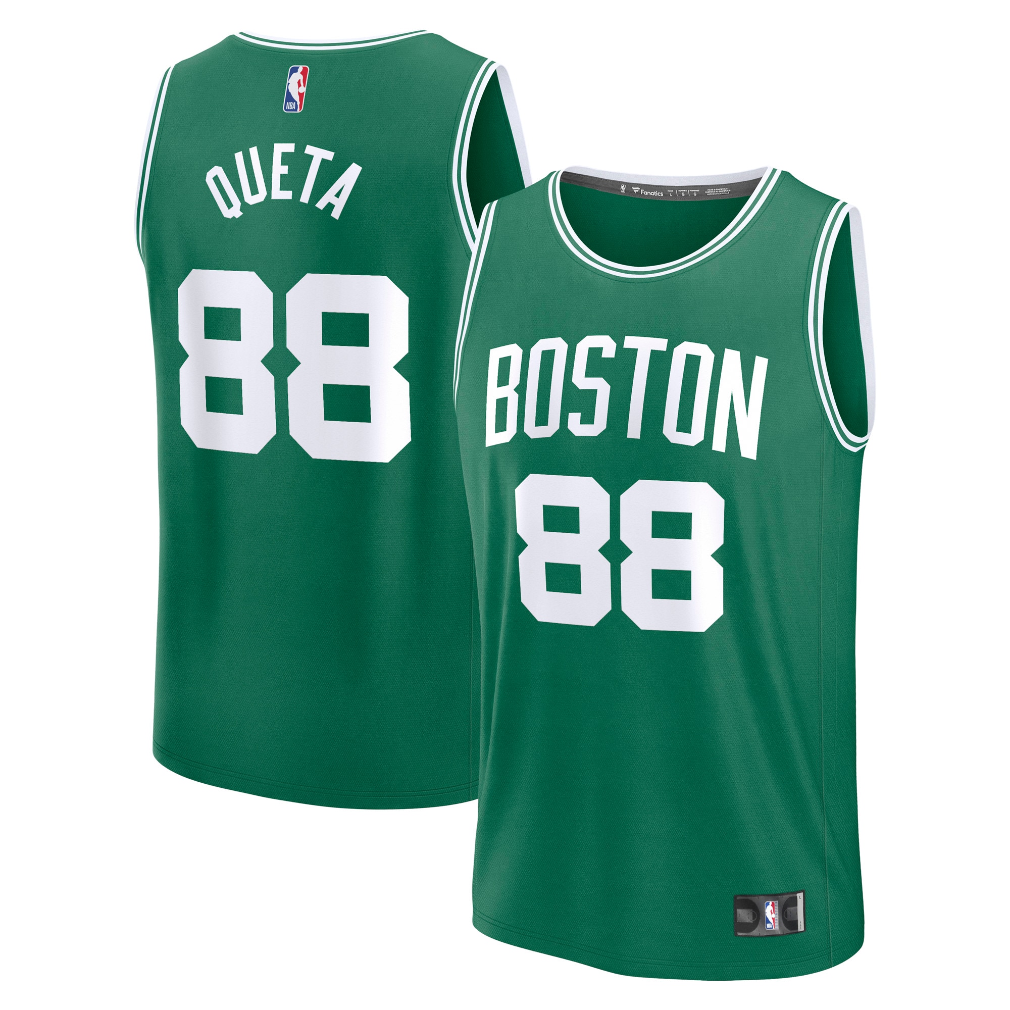 Neemias Queta Boston Celtics Fanatics Fast Break Player Jersey - Icon Edition - Kelly Green