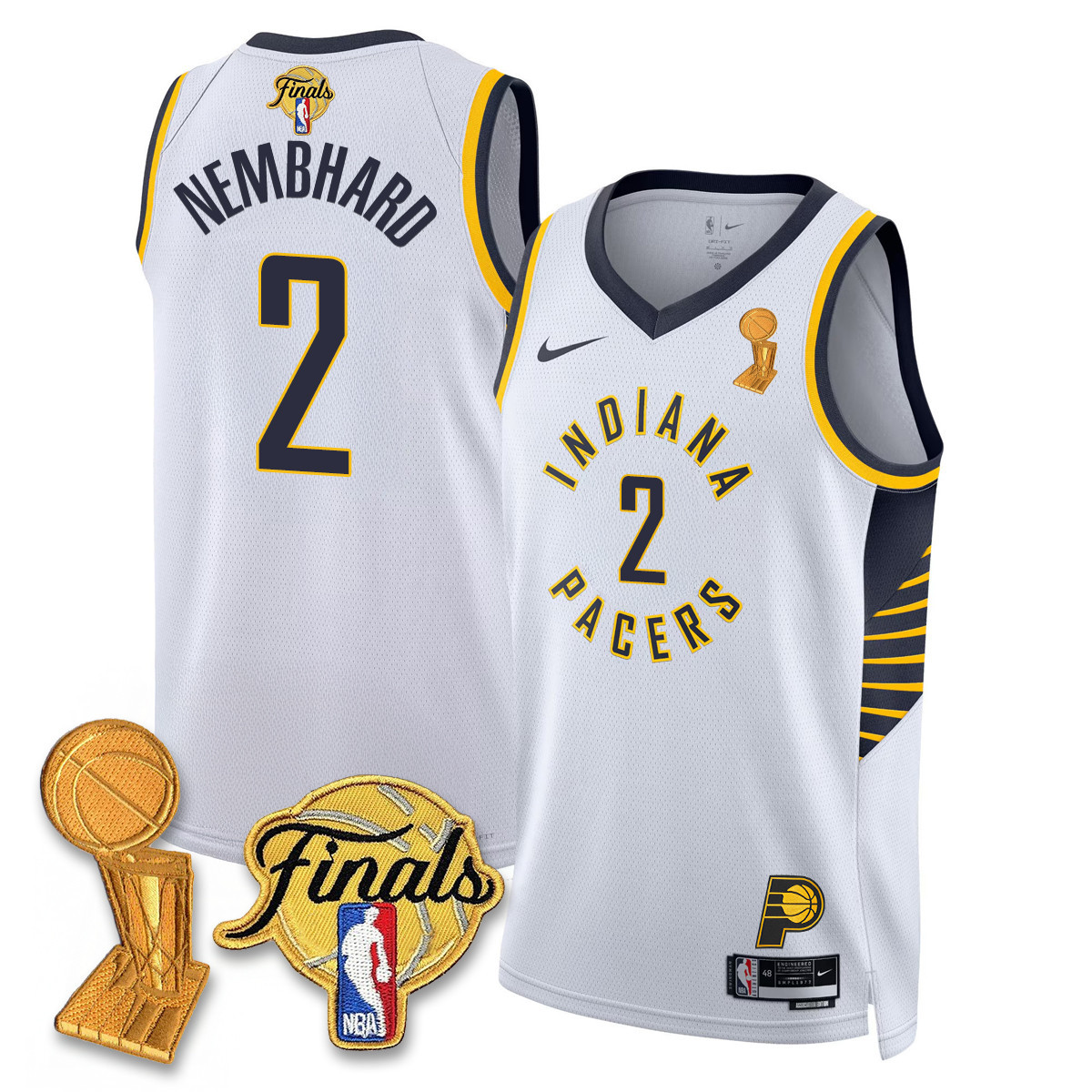 Nembhard Pacers Finals Jersey - Nike White Edition 2