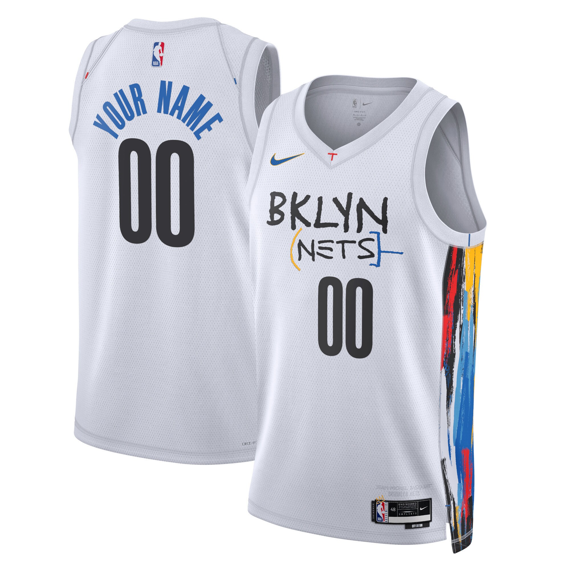 Nets Basquiat City Edition Jersey - Nike - Custom Name & Number