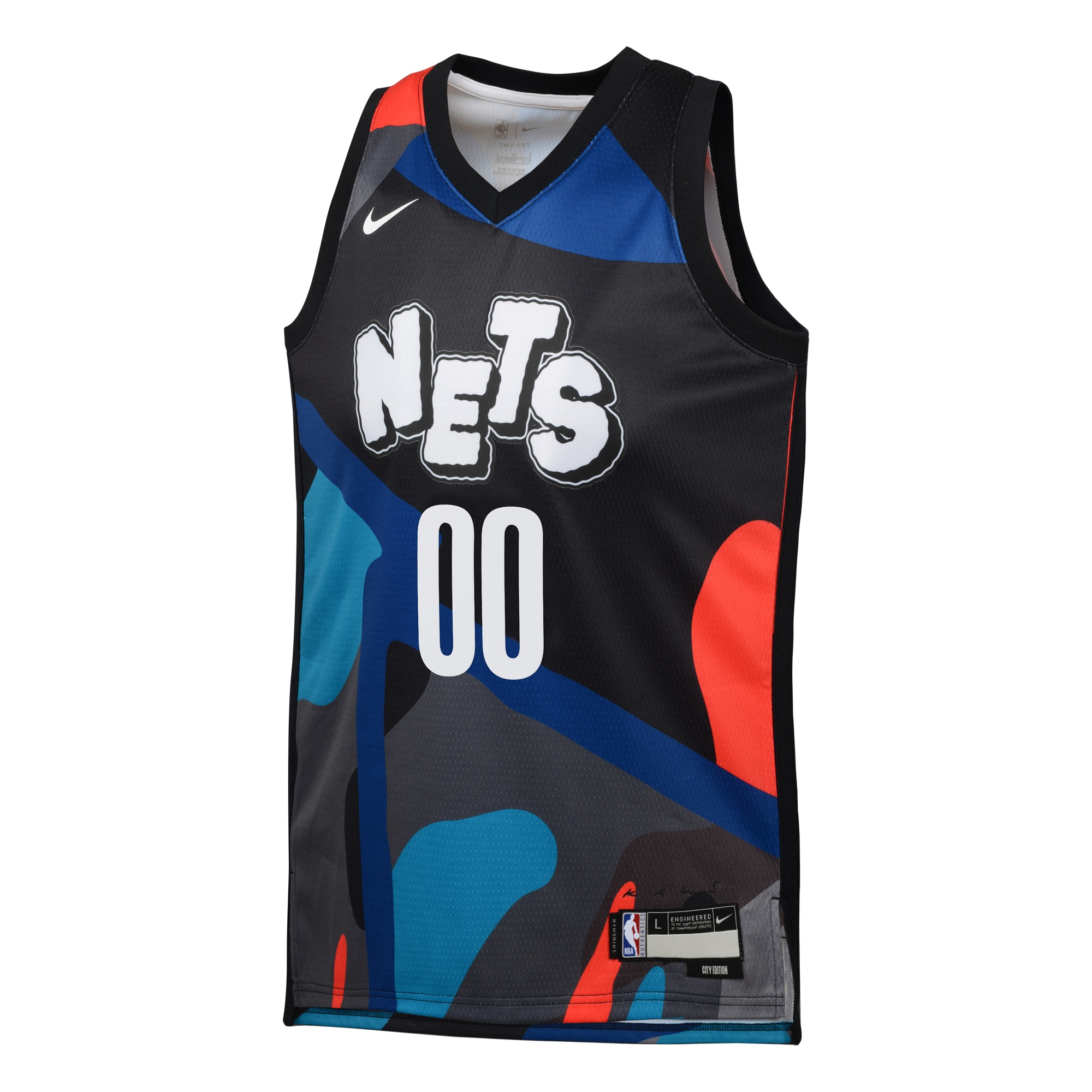 Alternative view of Nets Camo Black Jersey - Nike Nets City Edition Jersey - Custom Camo