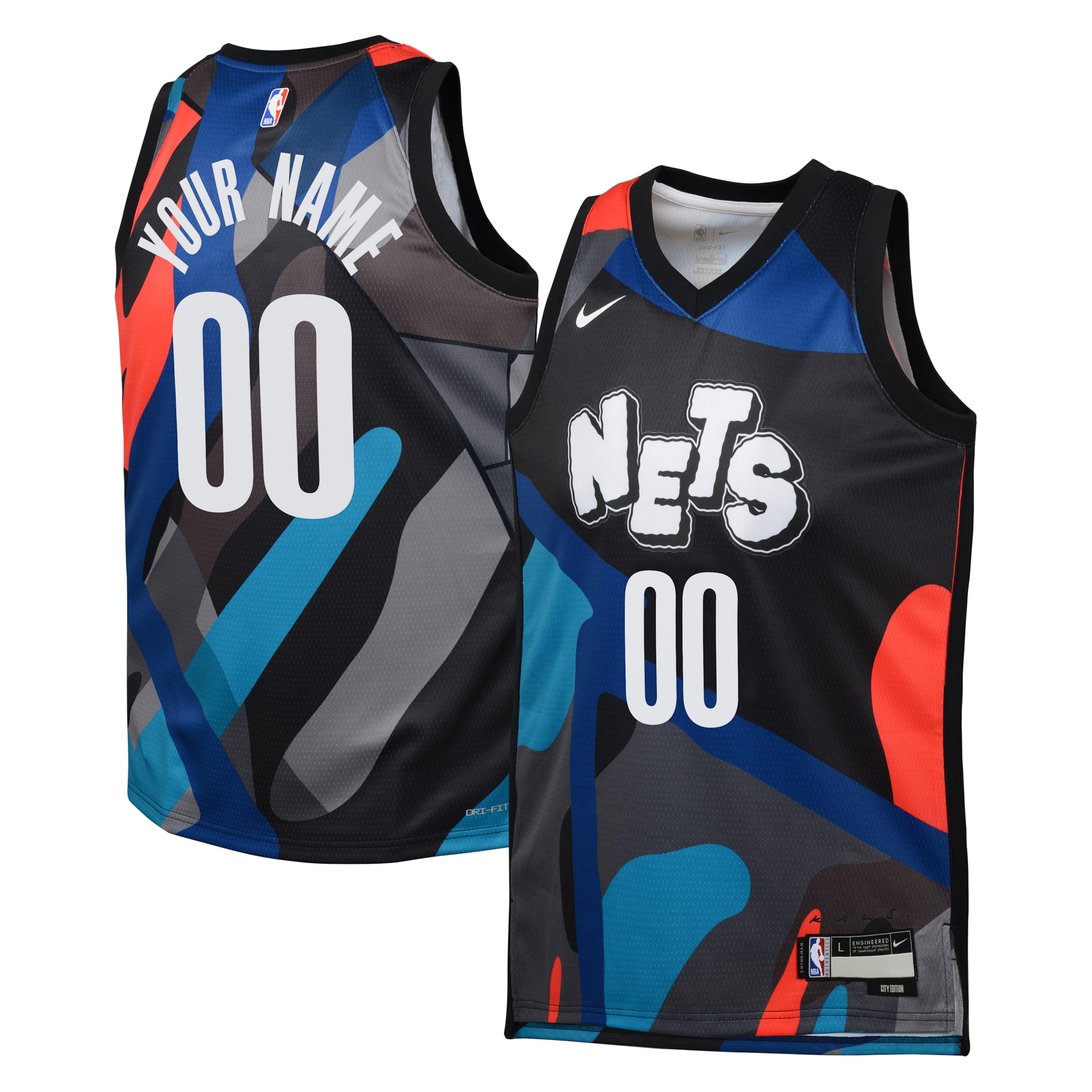 Nets Camo Black Jersey - Nike Nets City Edition Jersey - Custom Camo