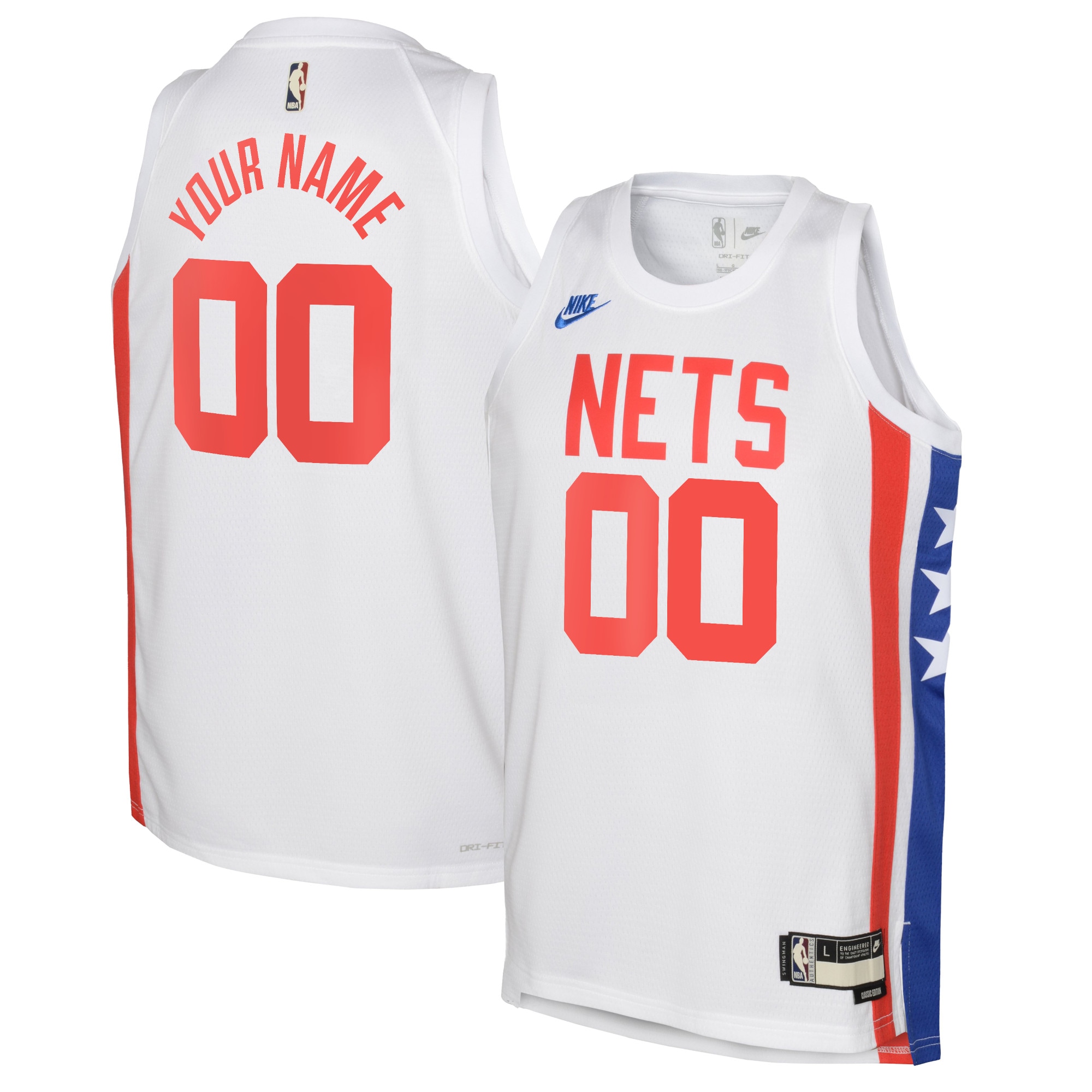 Nets White Custom Jersey nike - Nike Nets White Custom Jersey 2