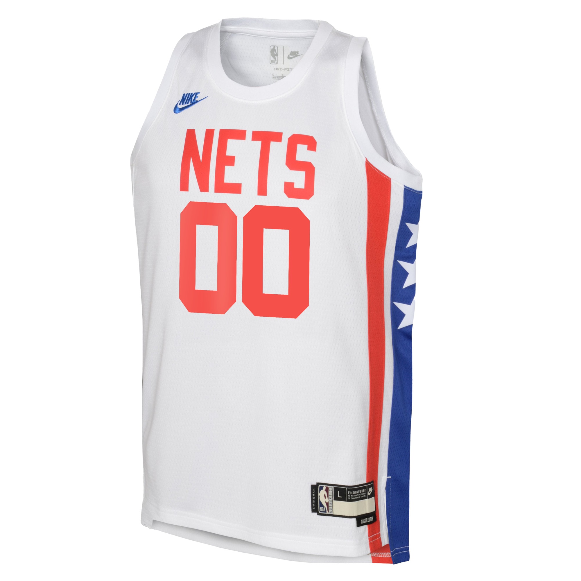 Alternative view of Nets White Custom Jersey nike - Nike Nets White Custom Jersey 2
