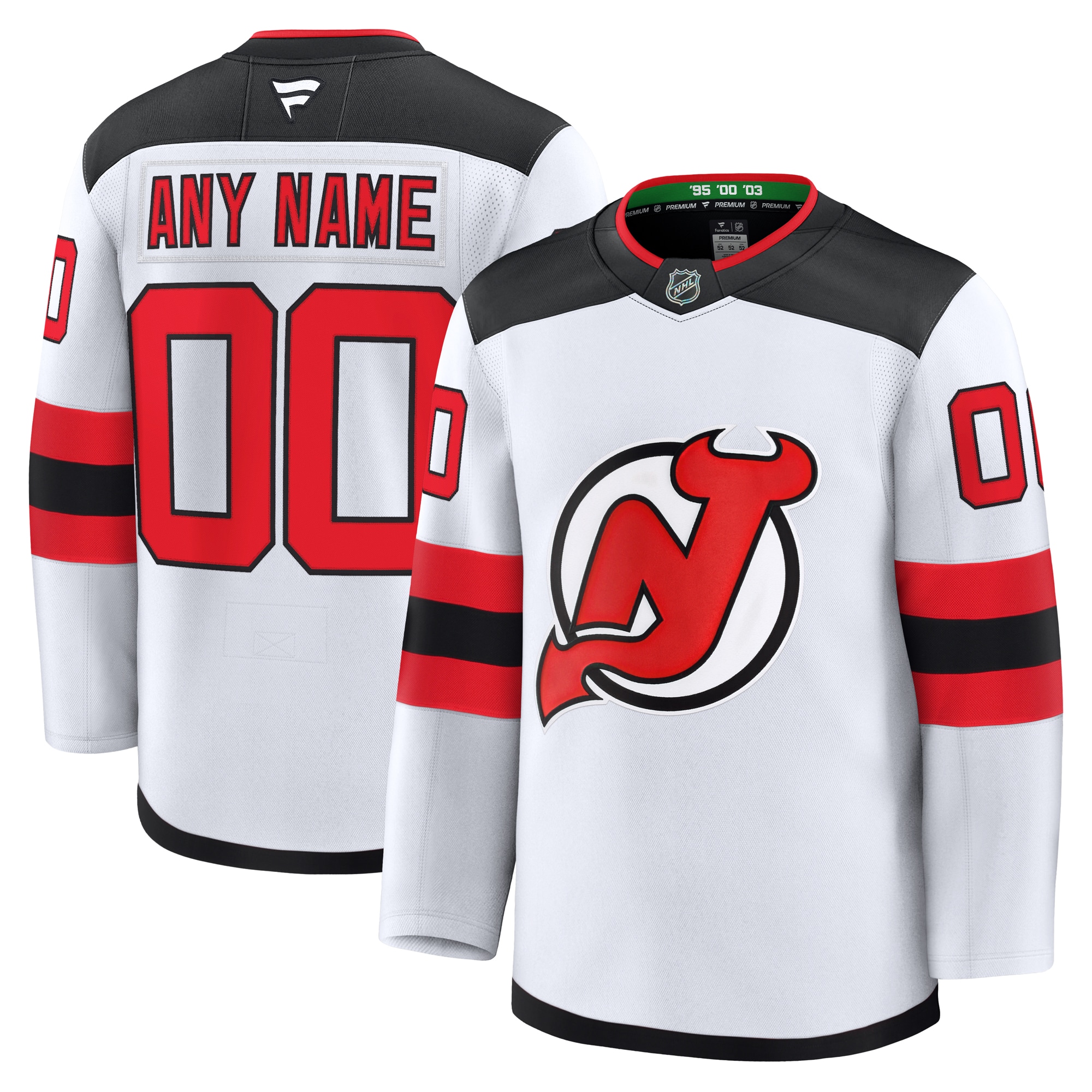 New Jersey Devils Fanatics Away Premium Custom Jersey