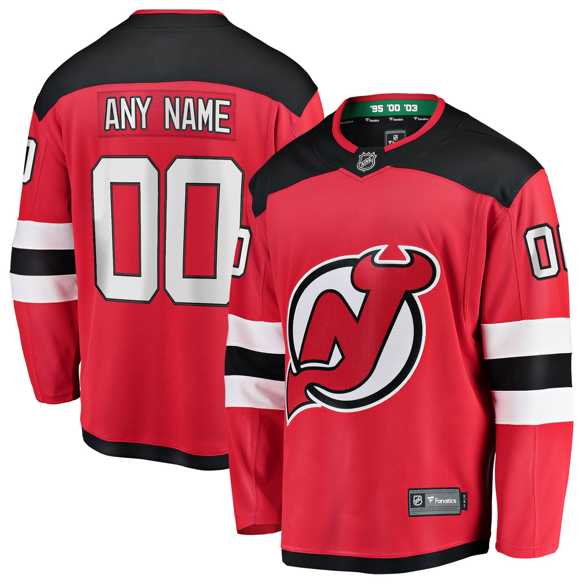 New Jersey Devils Fanatics Home Breakaway Custom Jersey - Red