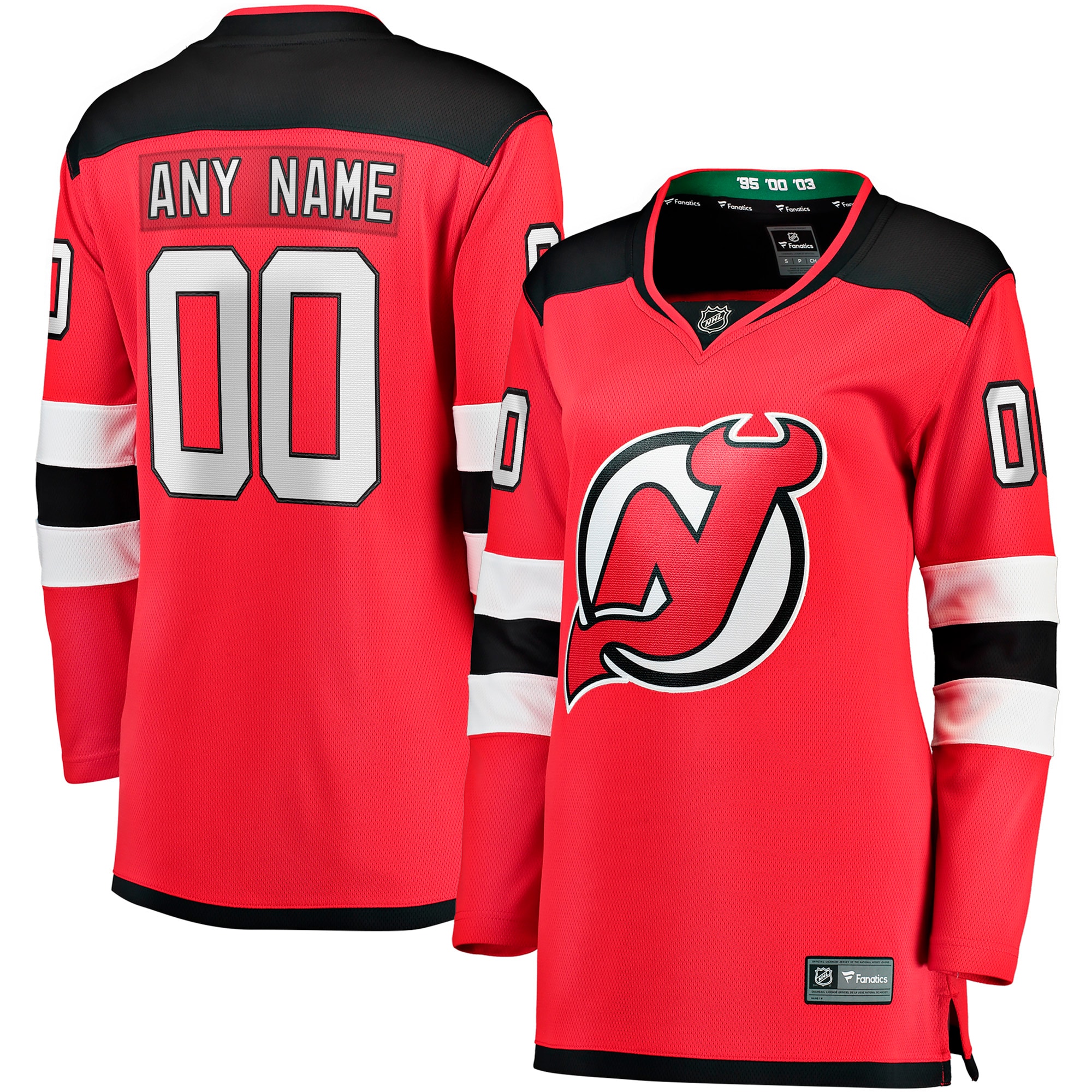 New Jersey Devils Fanatics Women's Home Breakaway Custom Jersey - Red