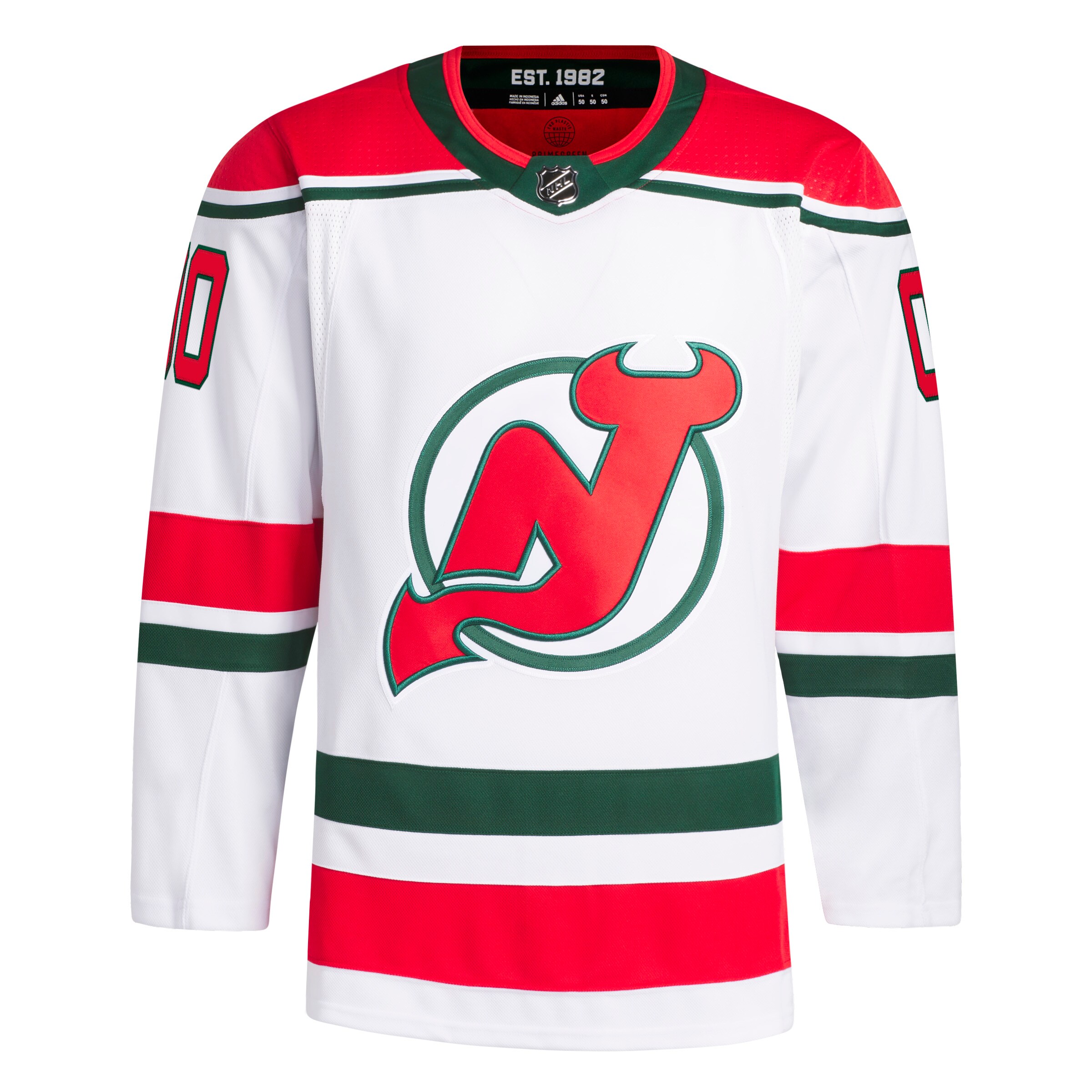 Alternative view of New Jersey Devils Heritage Primegreen Jersey - Ultimate White 2024 Authentic