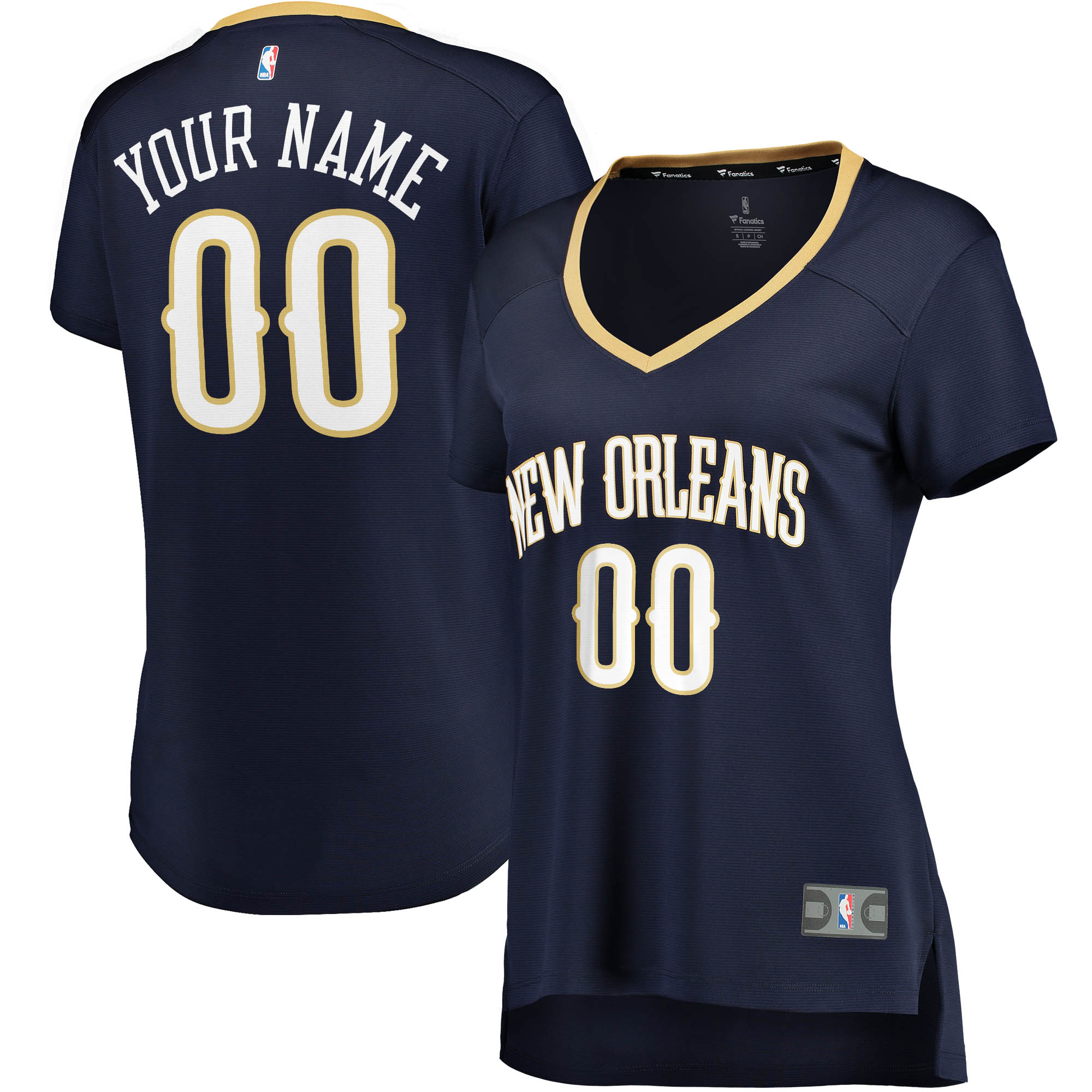 New Orleans Pelicans Fanatics Women's Fast Break Custom Jersey Navy - Icon Edition