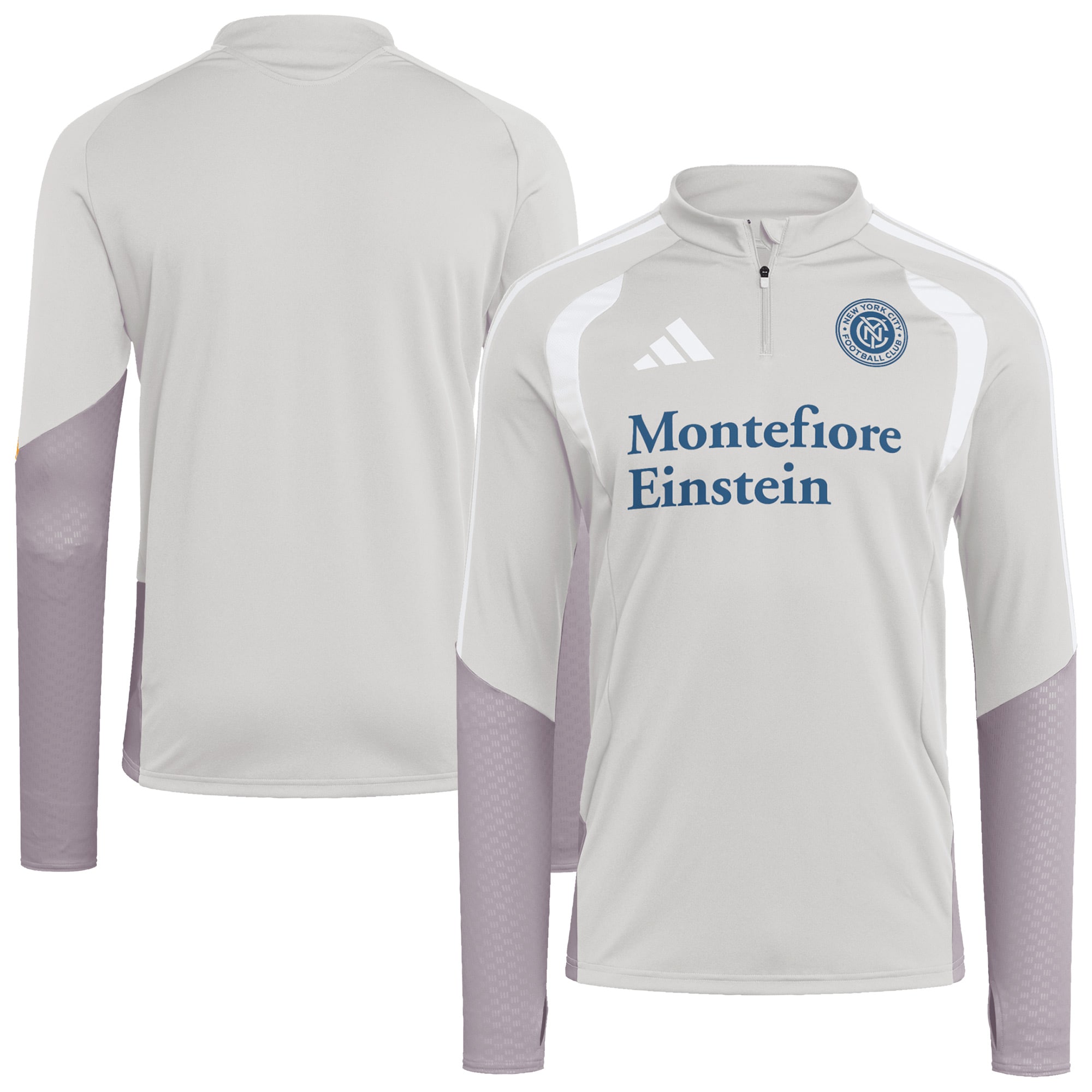 New York City FC 2026 Tiro Competition Quarter-Zip Training Top - Silver