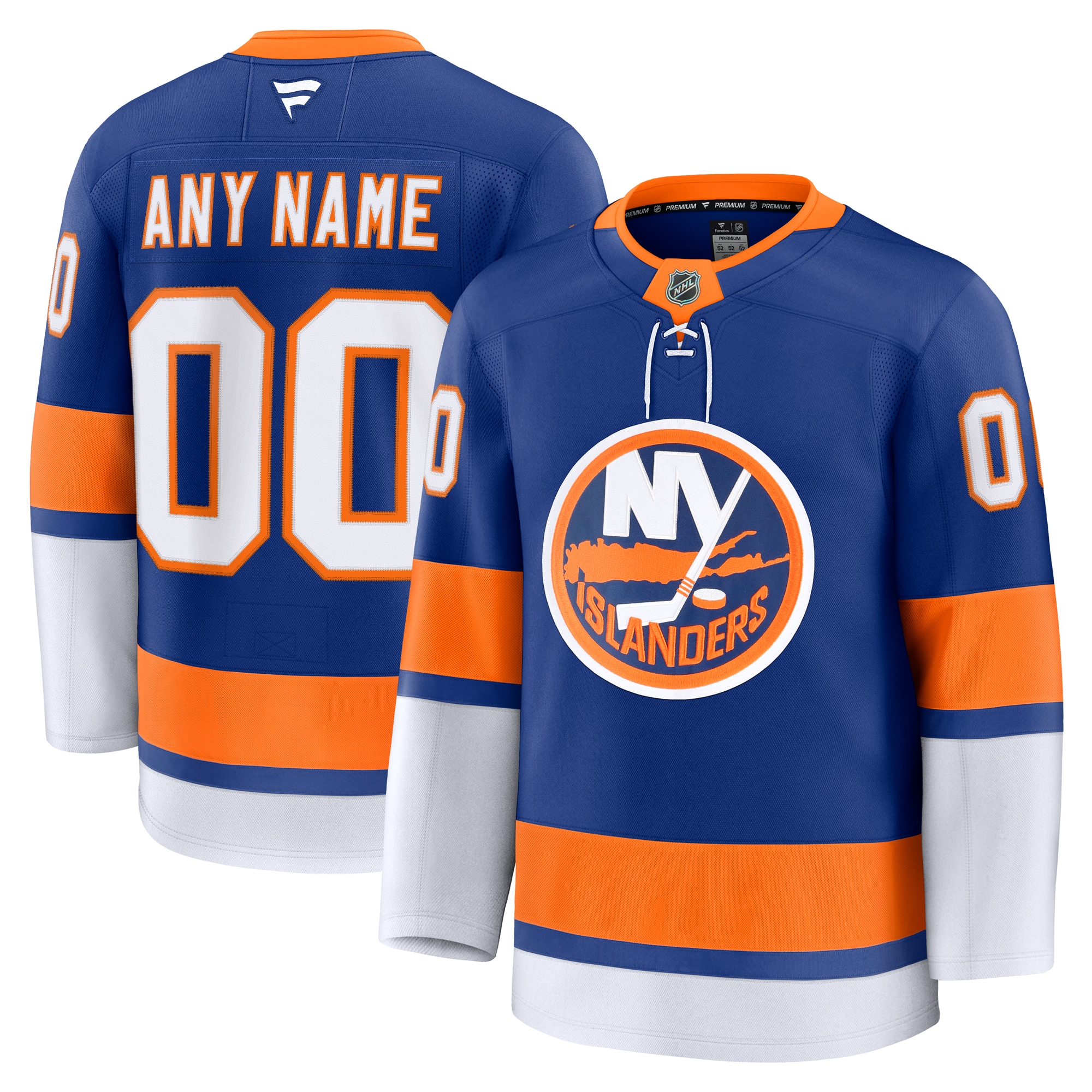 New York Islanders Fanatics Home Premium Custom Jersey - Royal