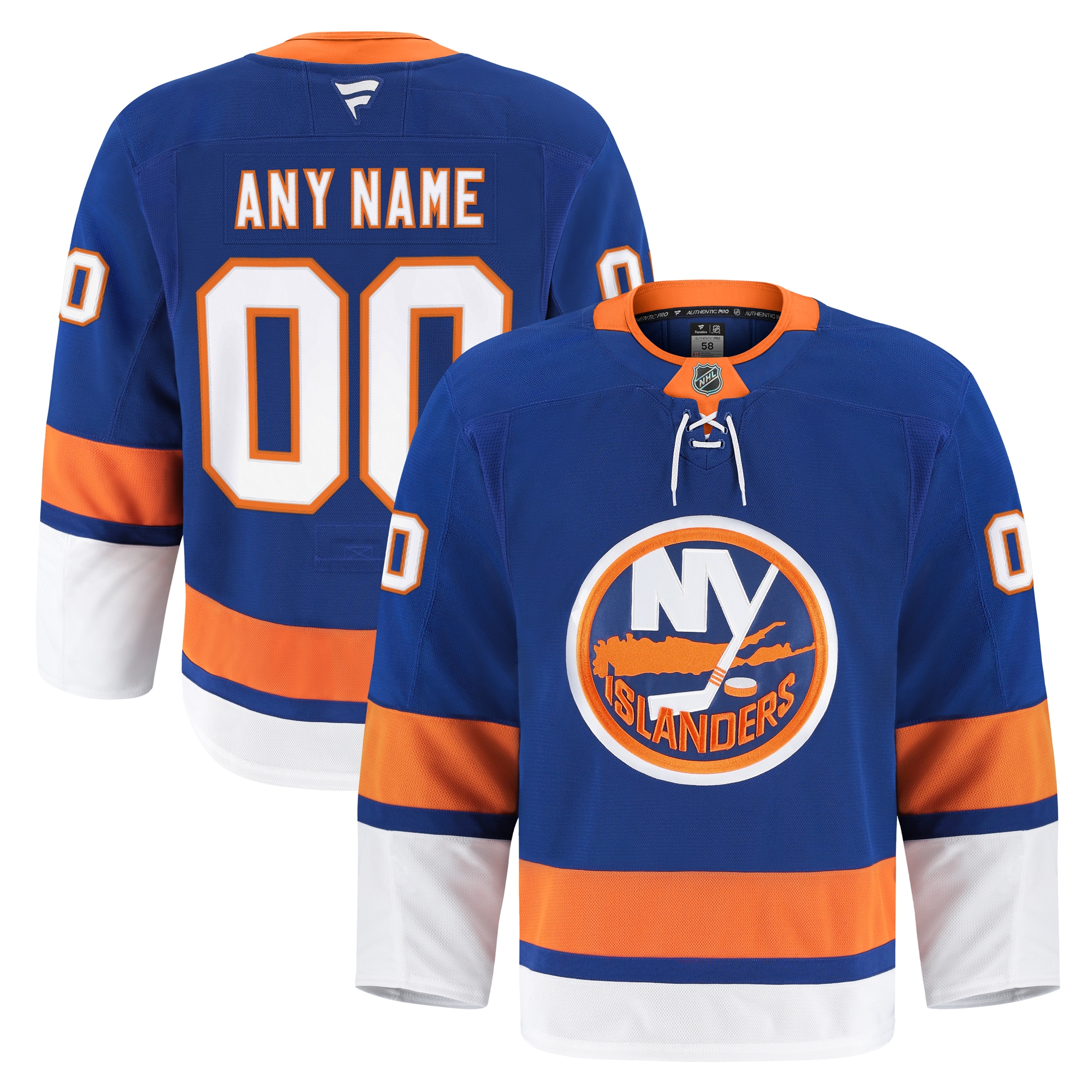 New York Islanders Fanatics Home Pro Custom Jersey - Royal