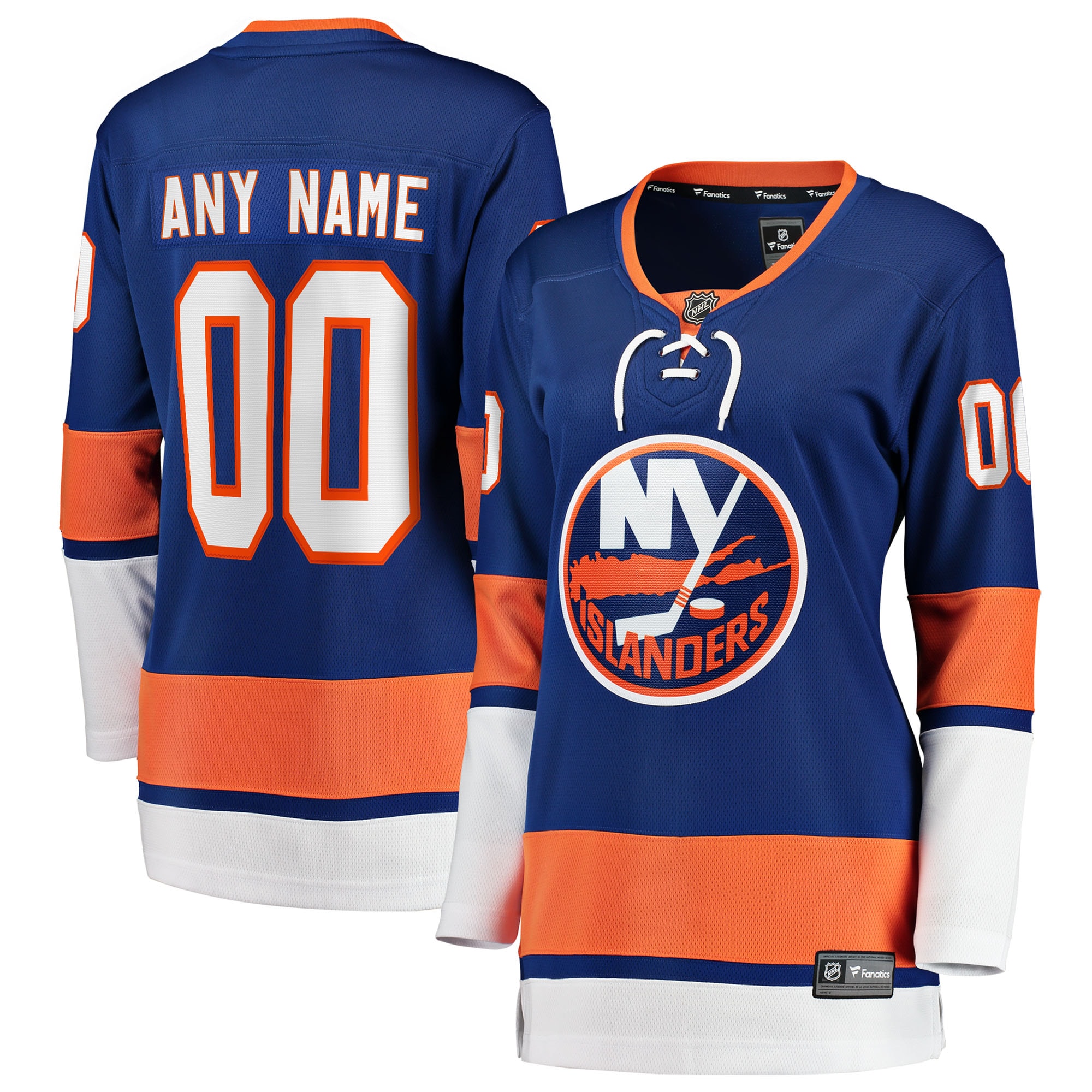 New York Islanders Fanatics Women's Home Breakaway Custom Jersey - Blue