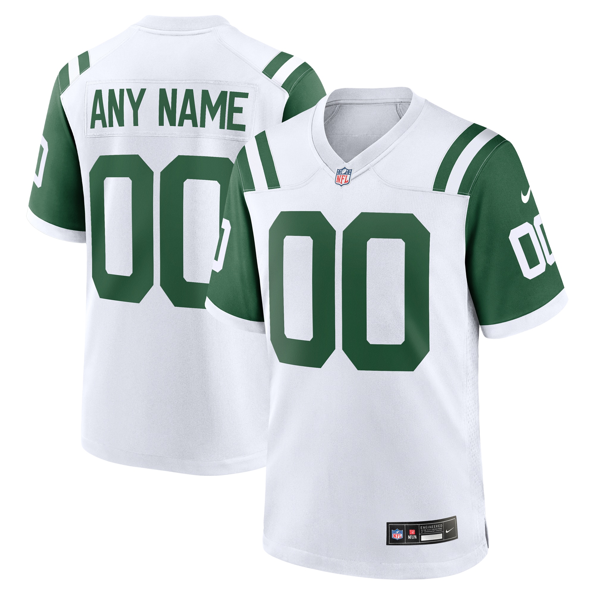 New York Jets Classic Alternate Custom Jersey - White