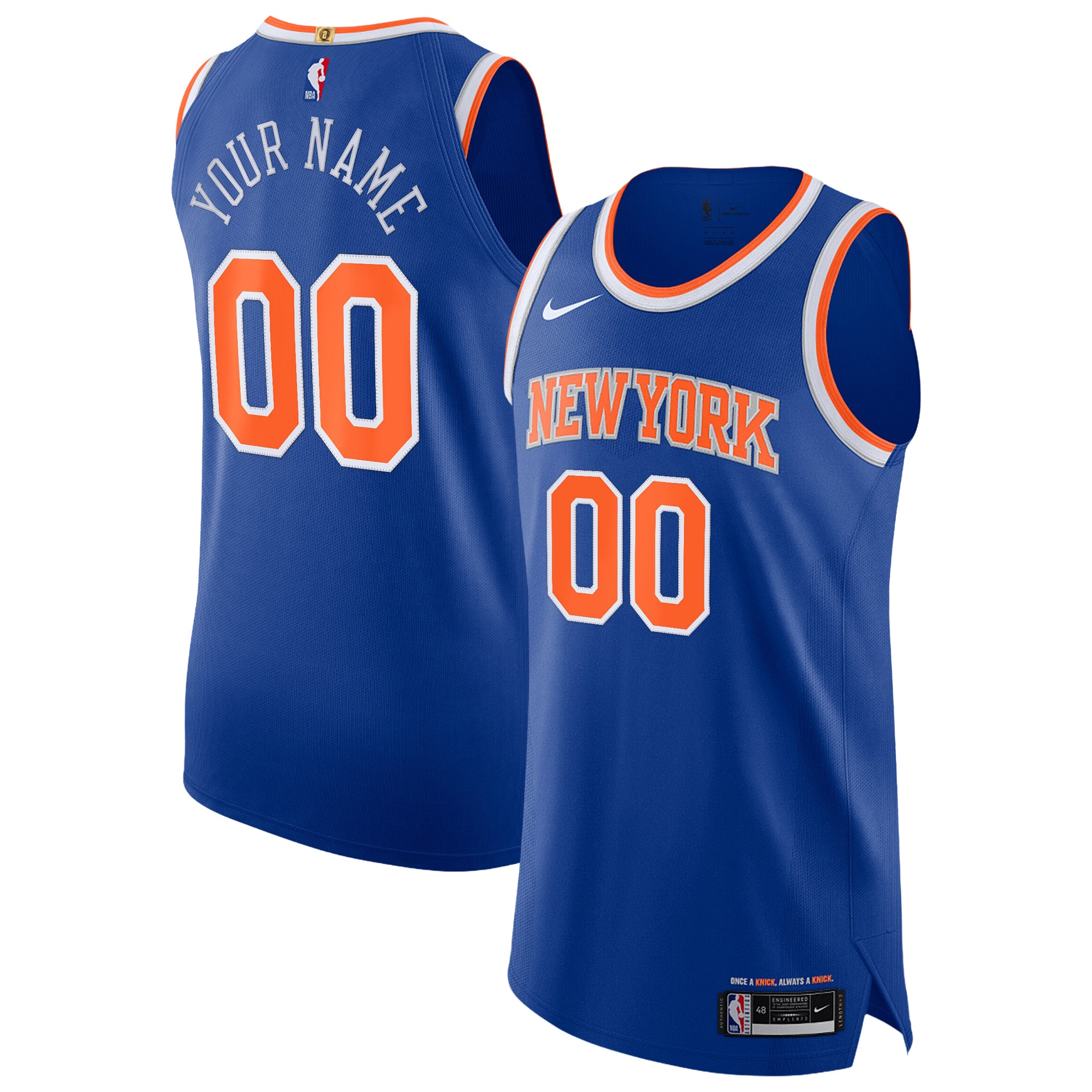 New York Knicks Custom Jersey - Icon Edition - Blue