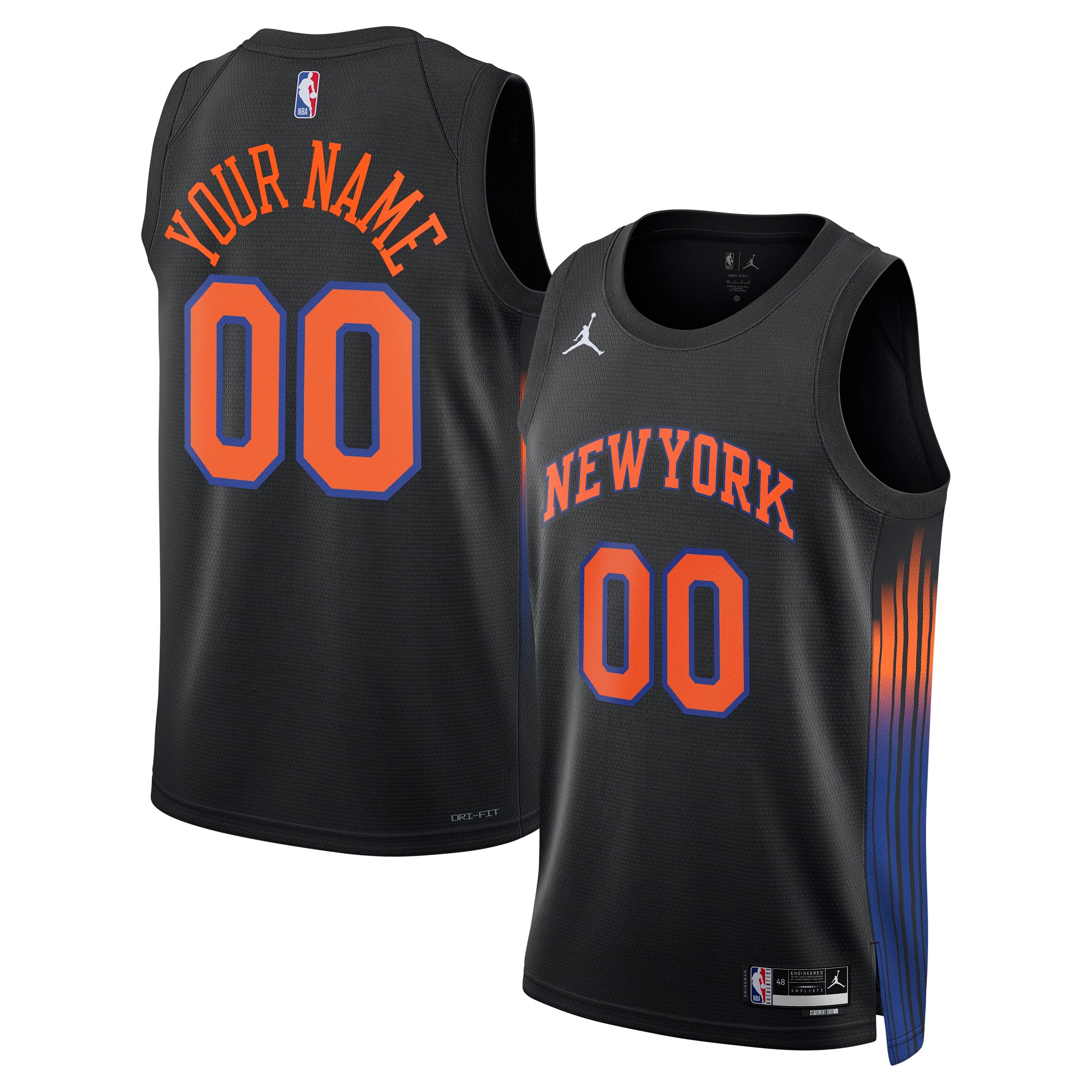New York Knicks Jordan Brand Unisex Swingman Custom Jersey - Statement Edition - Black
