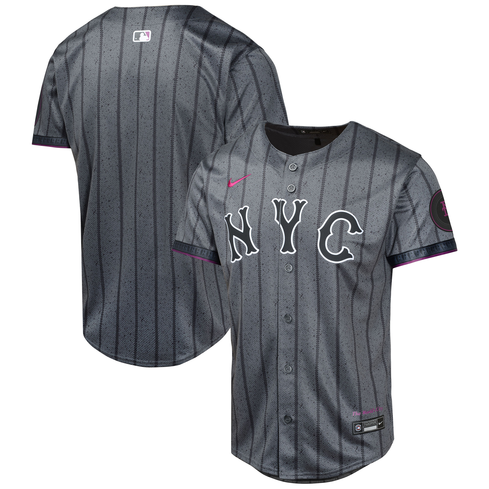 New York Mets Youth 2024 City Connect Limited Jersey - Graphite