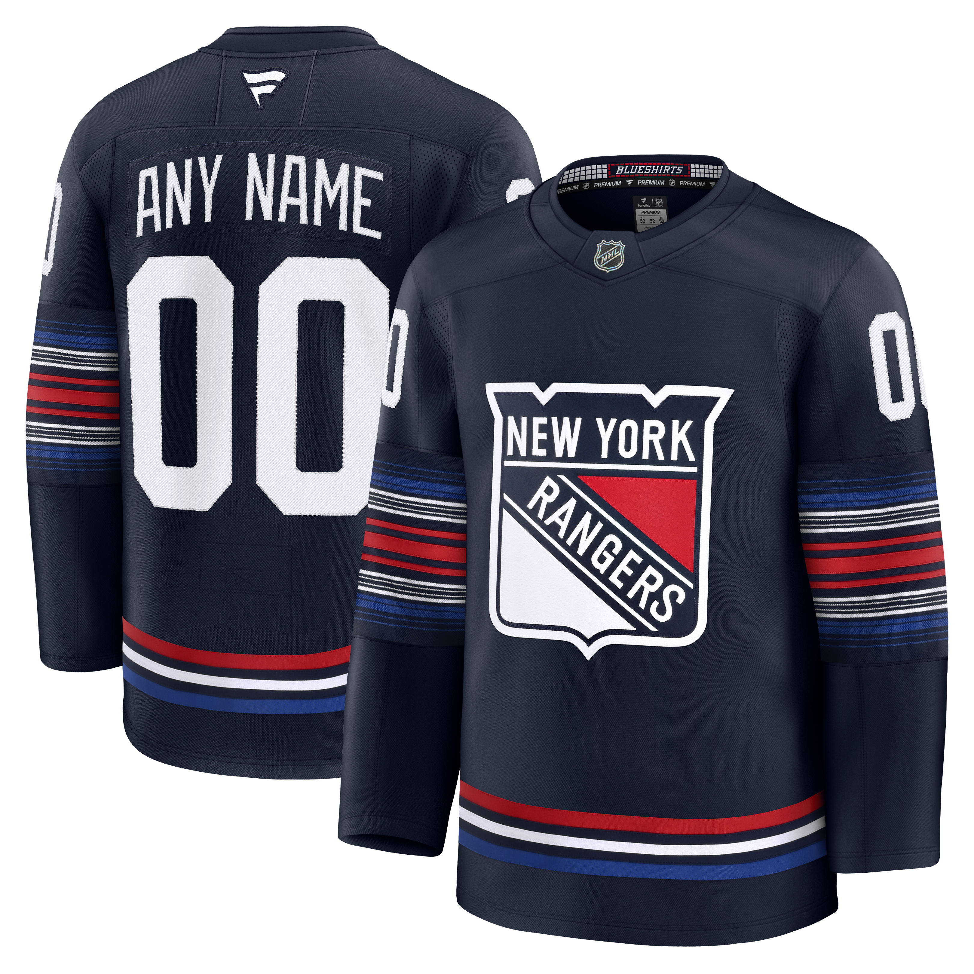 New York Rangers Fanatics Alternate Premium Custom Jersey