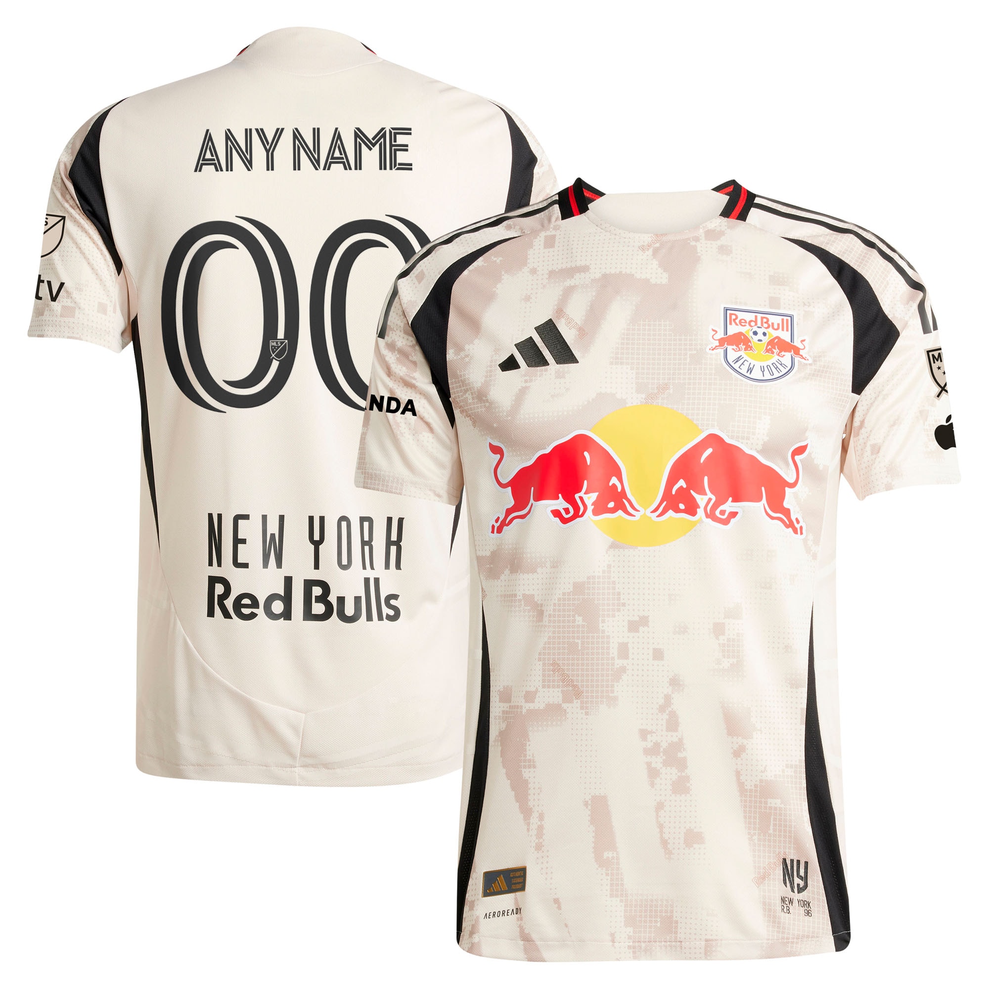 New York Red Bulls 2025 Stone Kit Custom Jersey - Tan