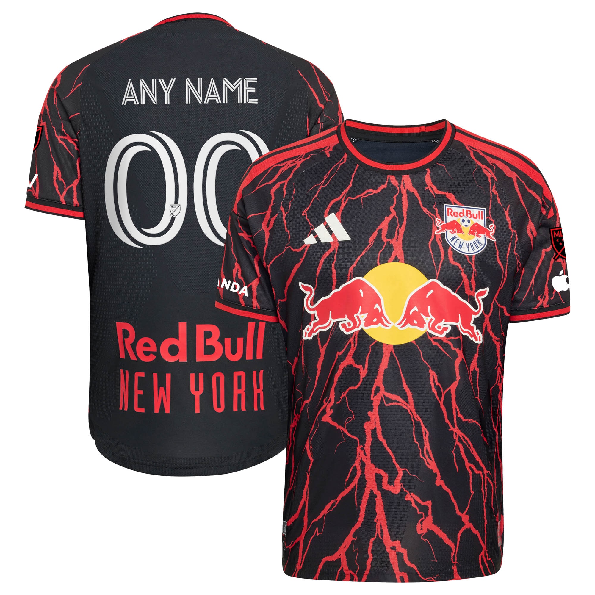 New York Red Bulls 2026 The Rooted Kit On-Field Patch Custom Jersey - Black