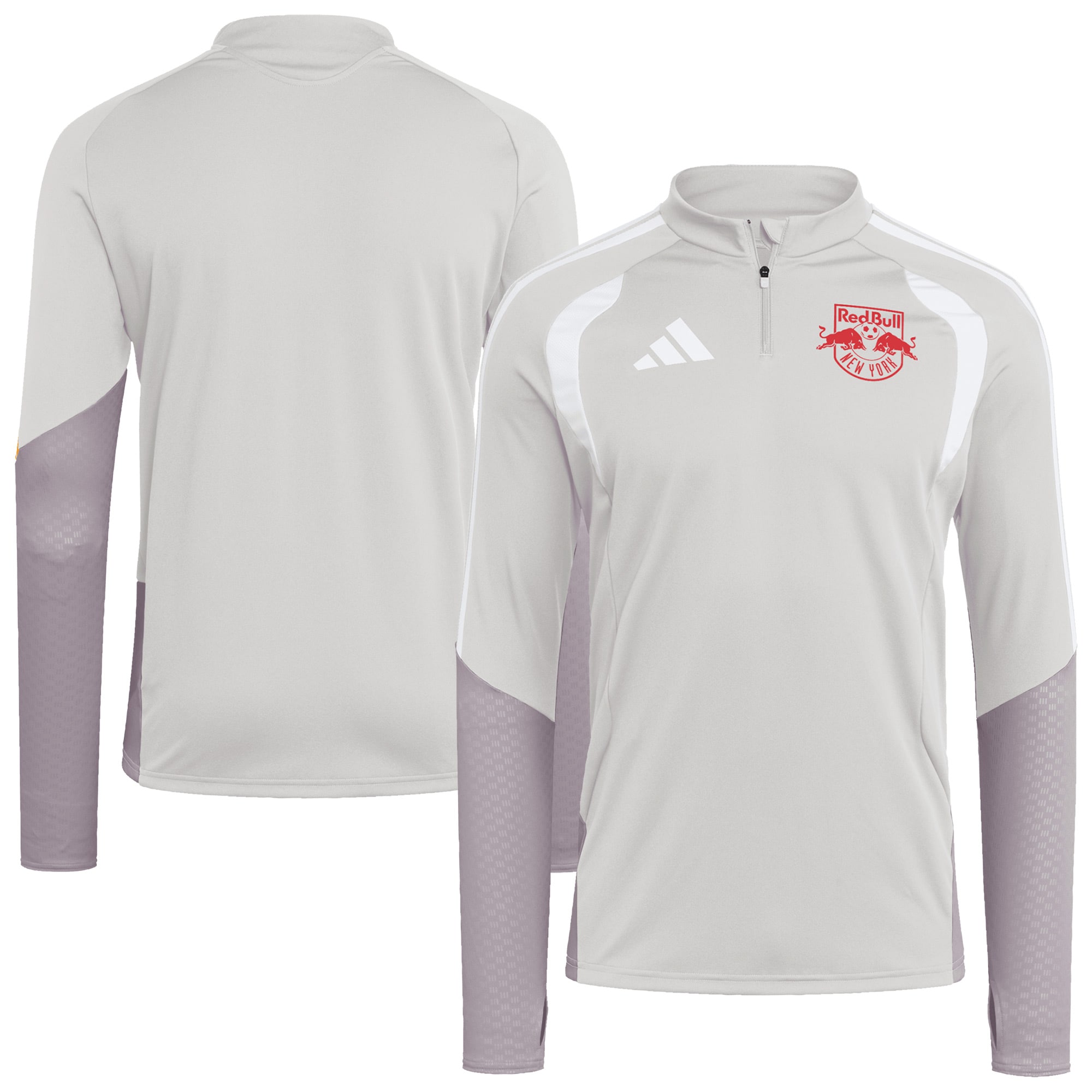 New York Red Bulls 2026 Tiro Competition Quarter-Zip Training Top - Silver