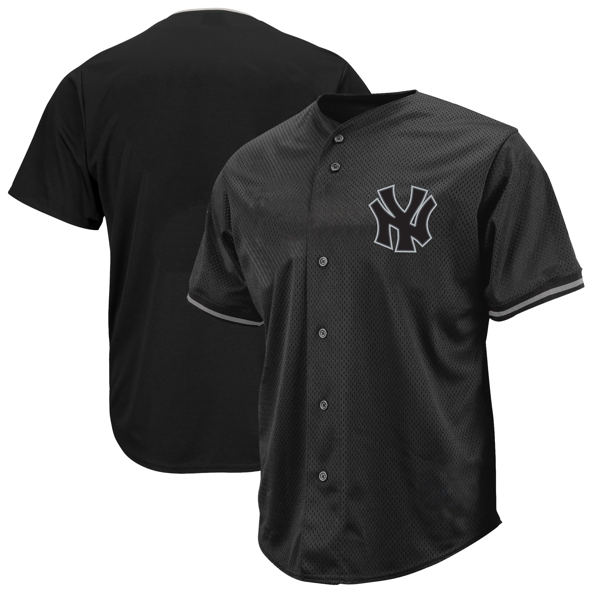 New York Yankees Profile Big & Tall Pop Fashion Jersey - Black
