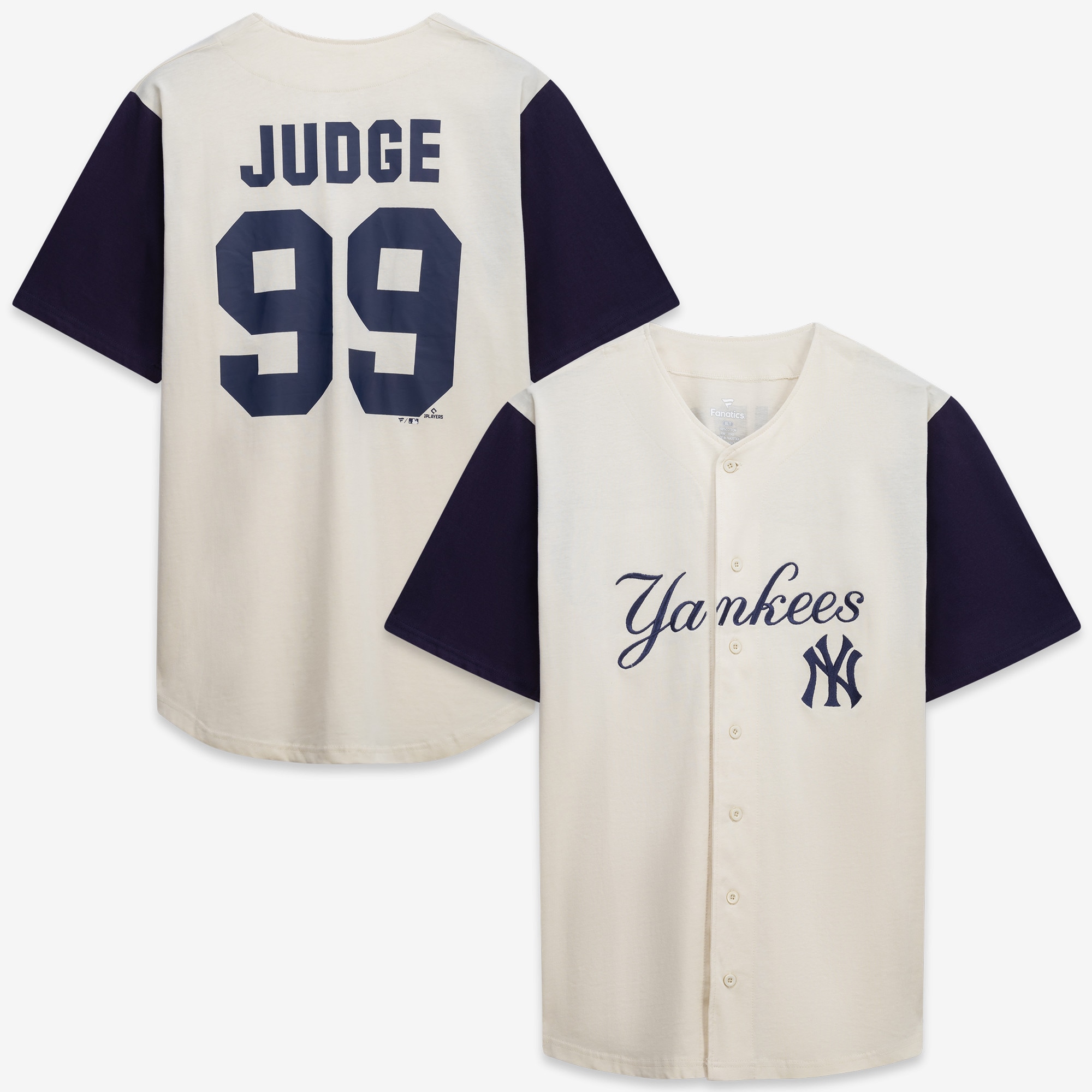 New York Yankees Profile Big & Tall Two-Color Fashion Jersey - Cream/Navy