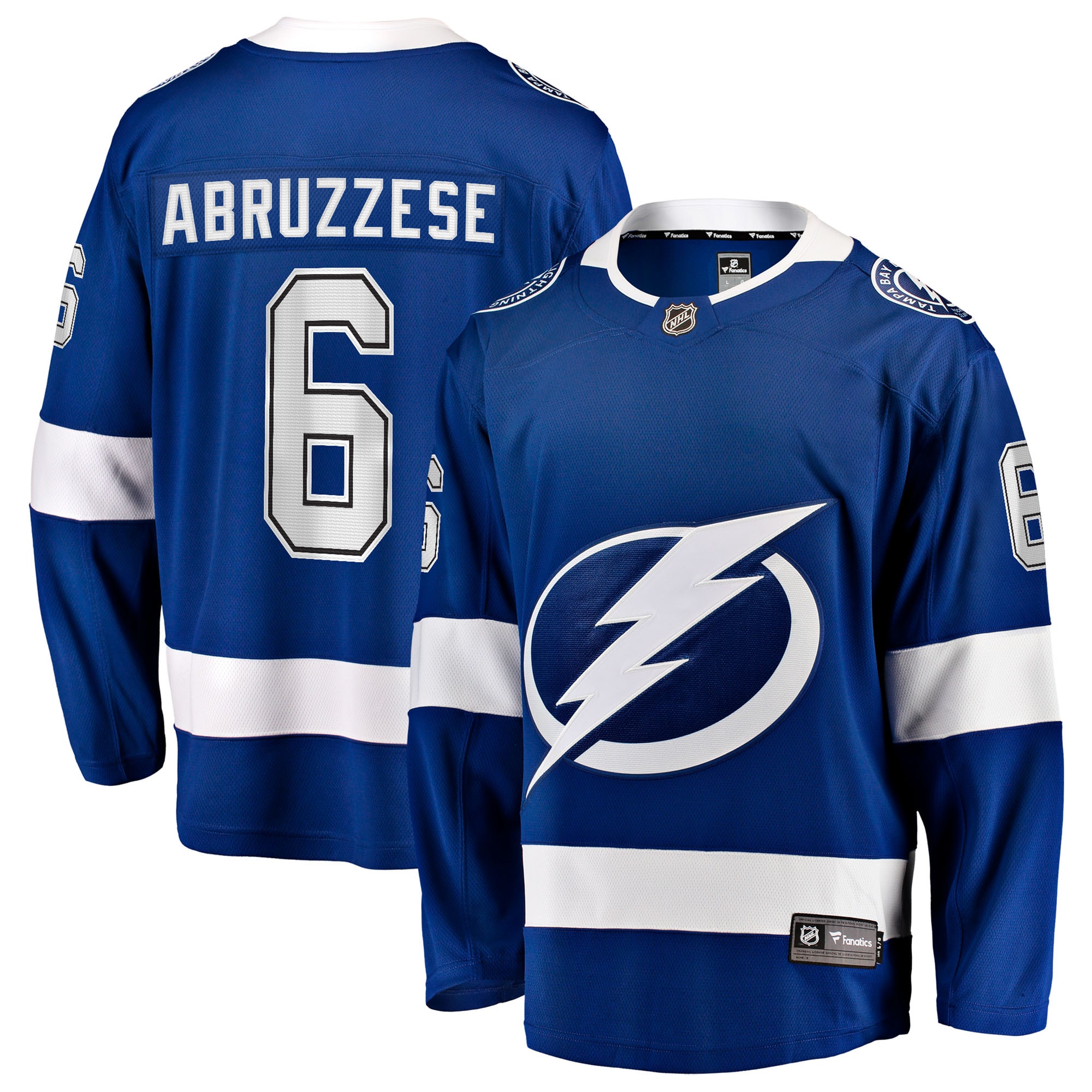 Nick Abruzzese Tampa Bay Lightning Fanatics Home Breakaway Jersey - Blue