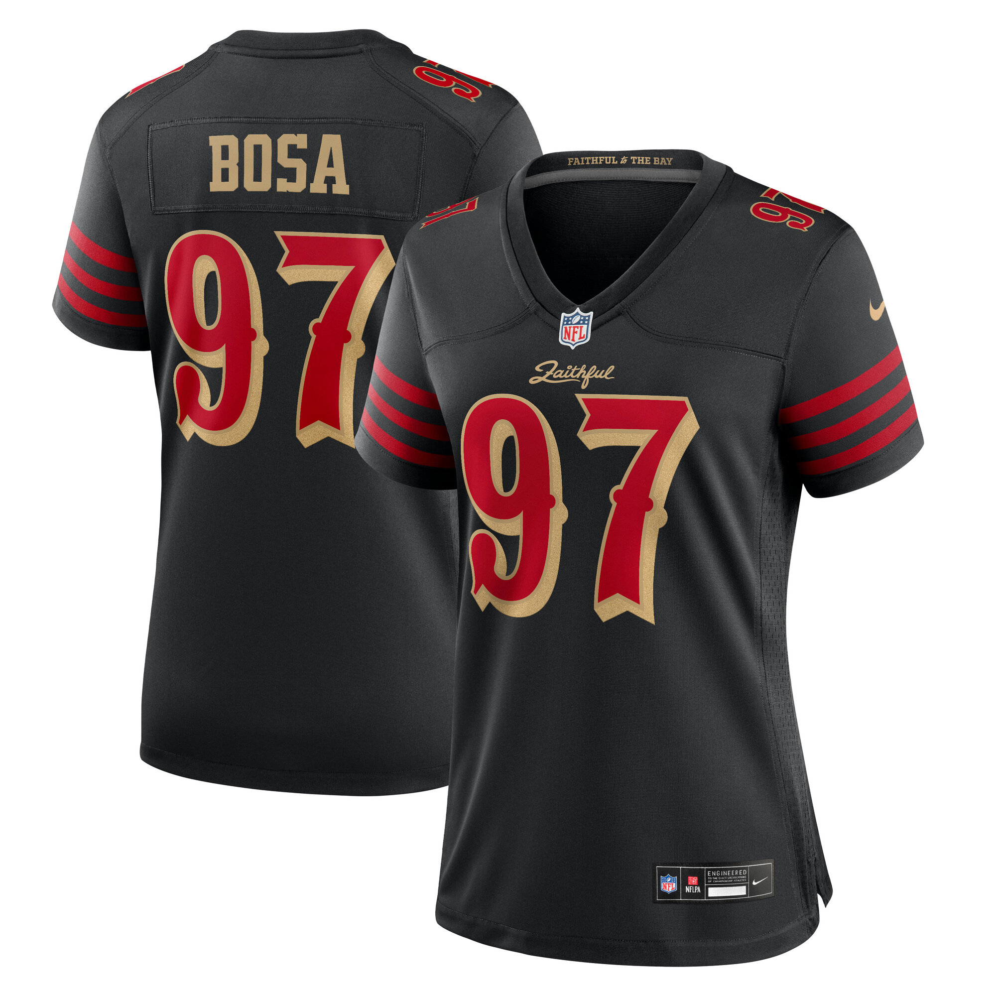 Nick Bosa San Francisco 49ers Women's 2025 Rivalries Collection Game Jersey - Black