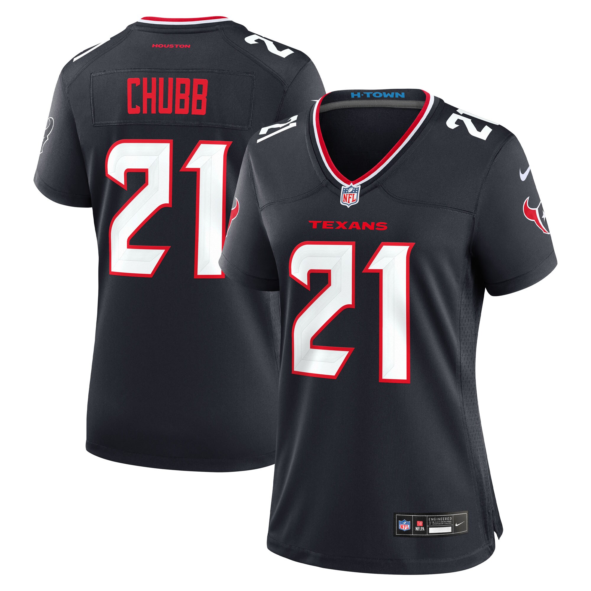 Nick Chubb Houston Texans Women's Team Game Jersey - Navy
