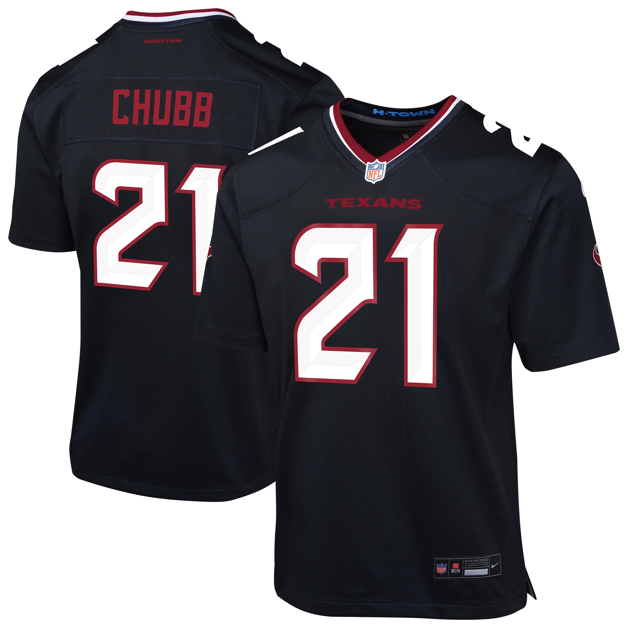 Nick Chubb Houston Texans Youth Team Game Jersey - Navy
