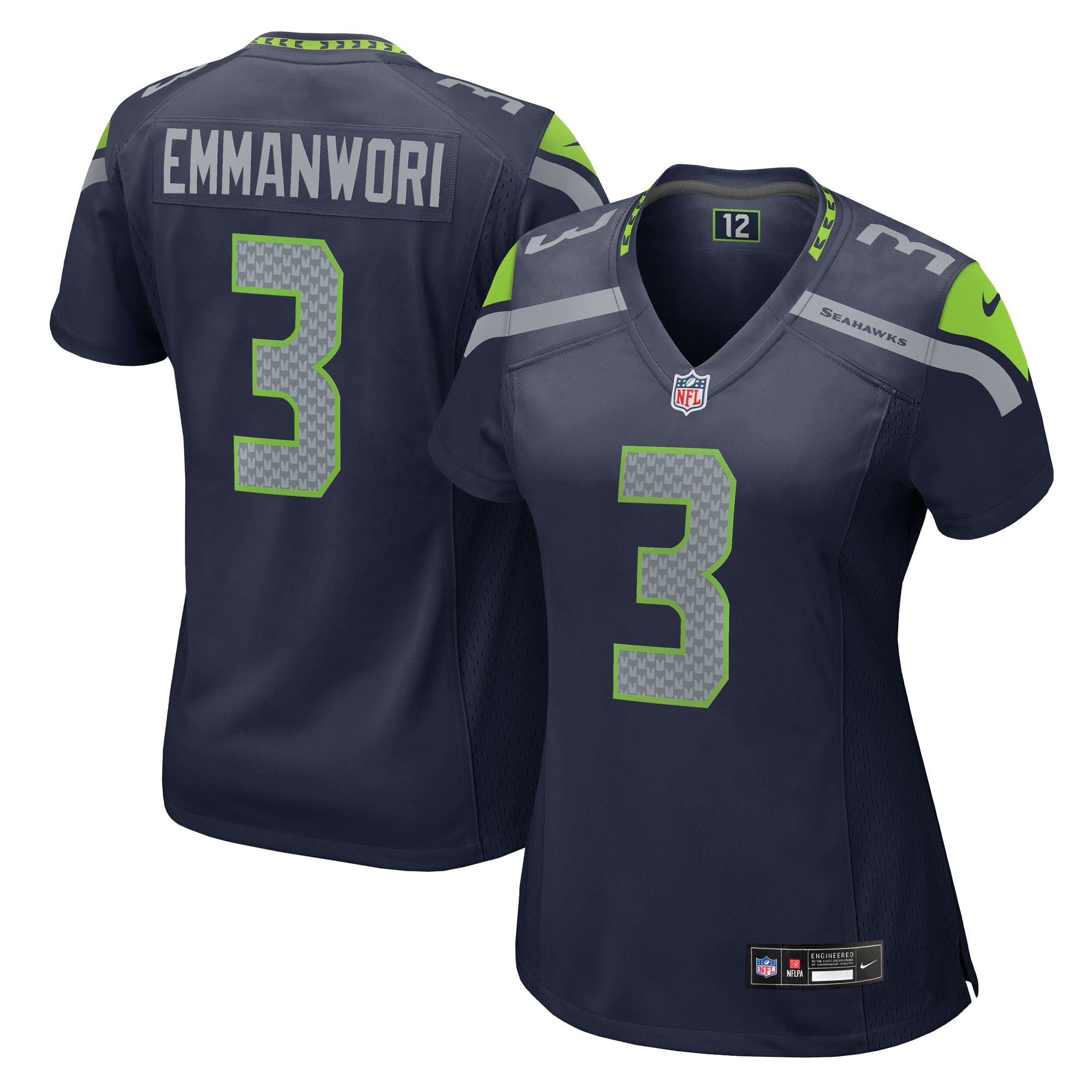Nick Emmanwori Seattle Seahawks Women's Team Game Jersey - College Navy