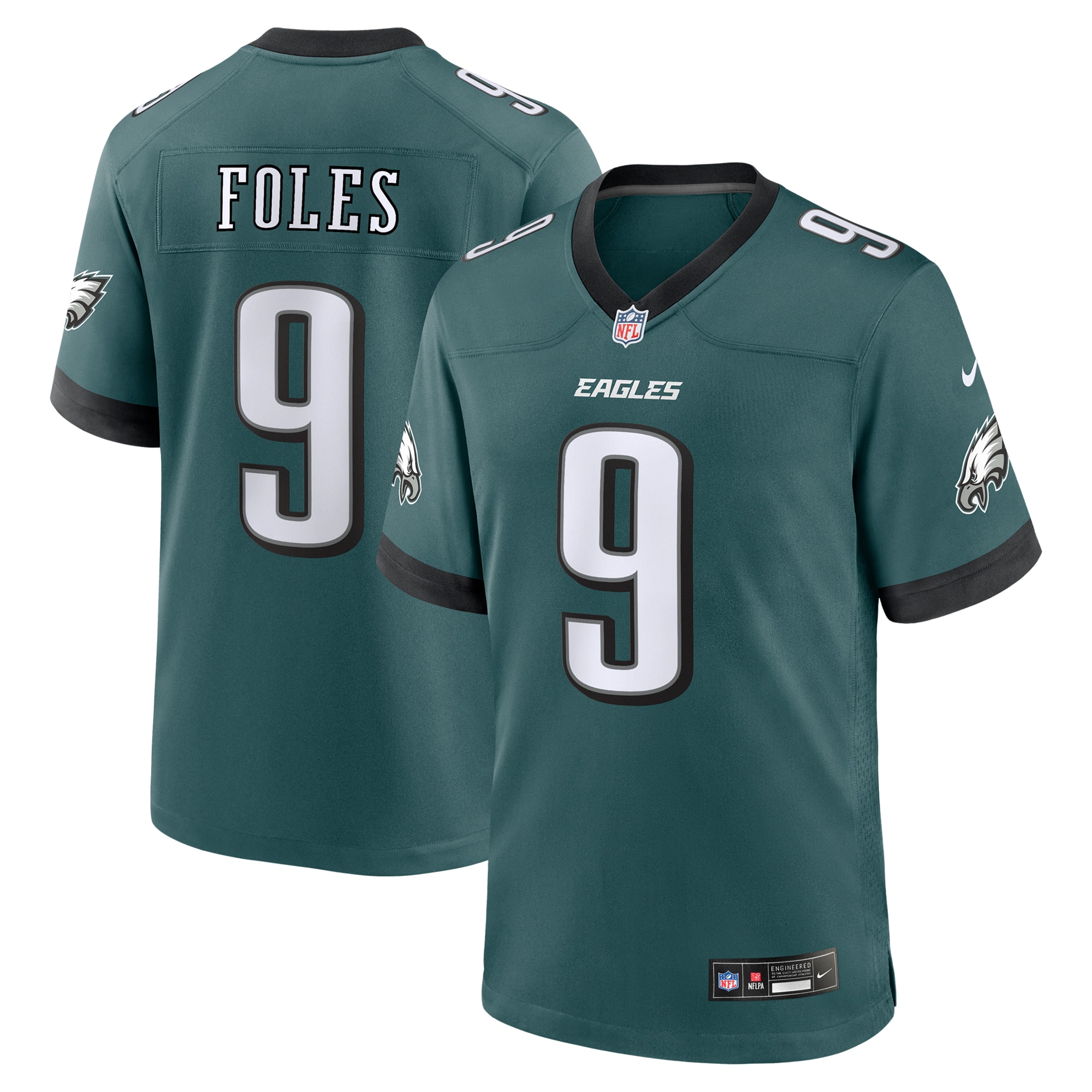 Nick Foles Philadelphia Eagles Team Retired Player Game Jersey - Midnight Green