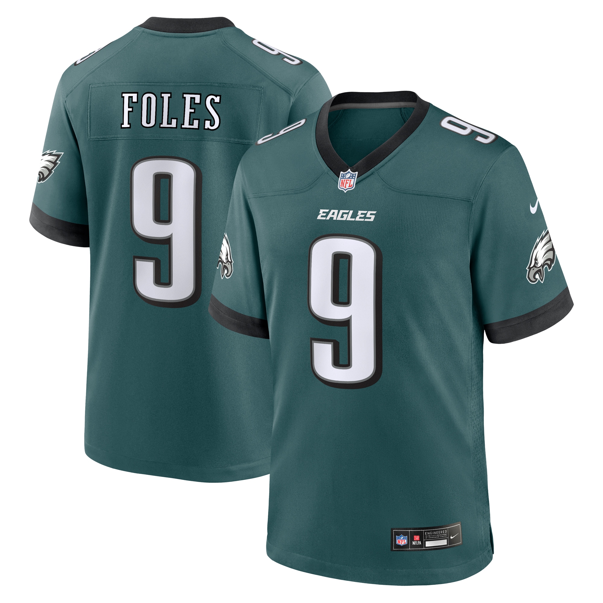 Nick Foles Philadelphia Eagles Team Retired Player Game Jersey - Midnight Green