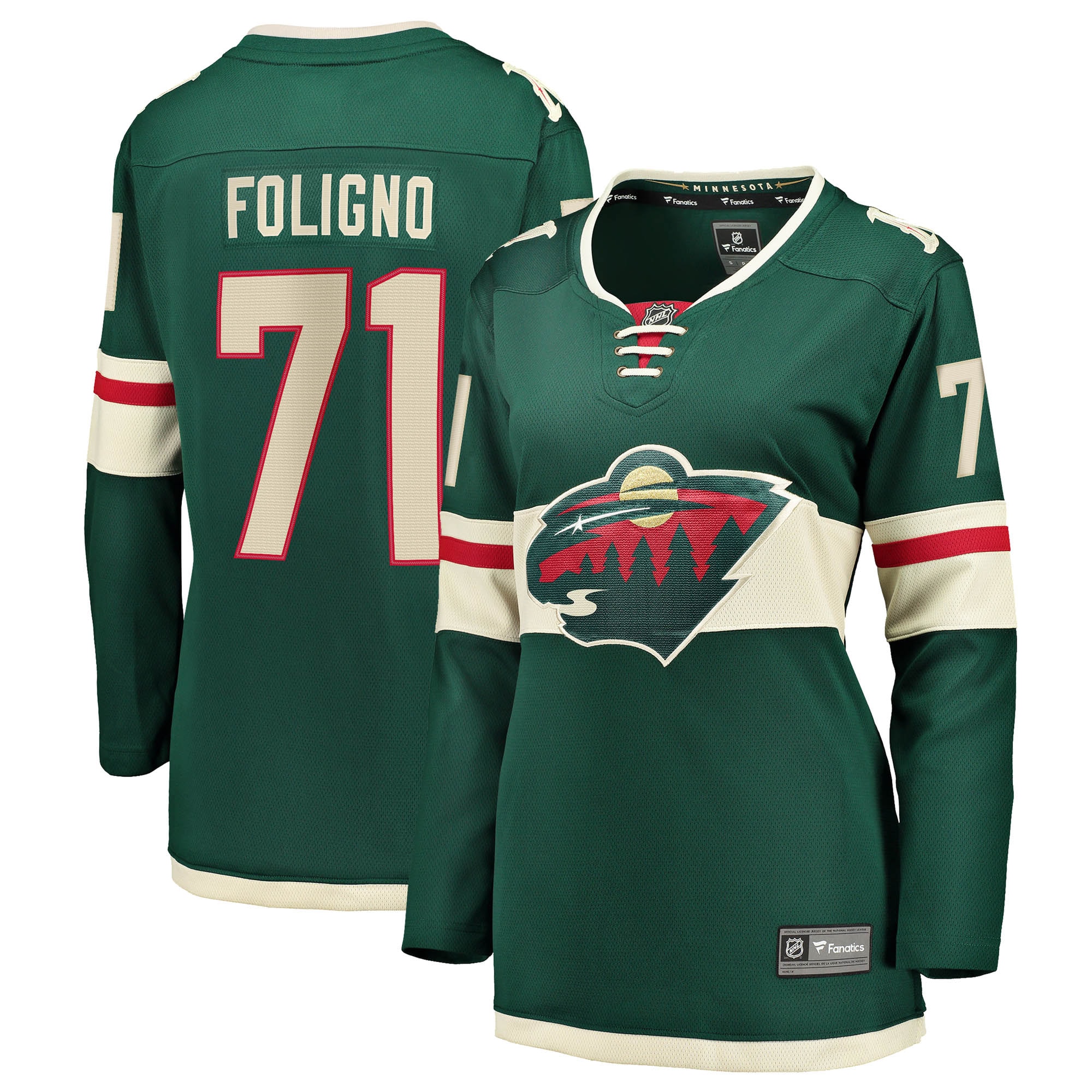 Nick Foligno Minnesota Wild Fanatics Women's Home Breakaway Jersey - Green