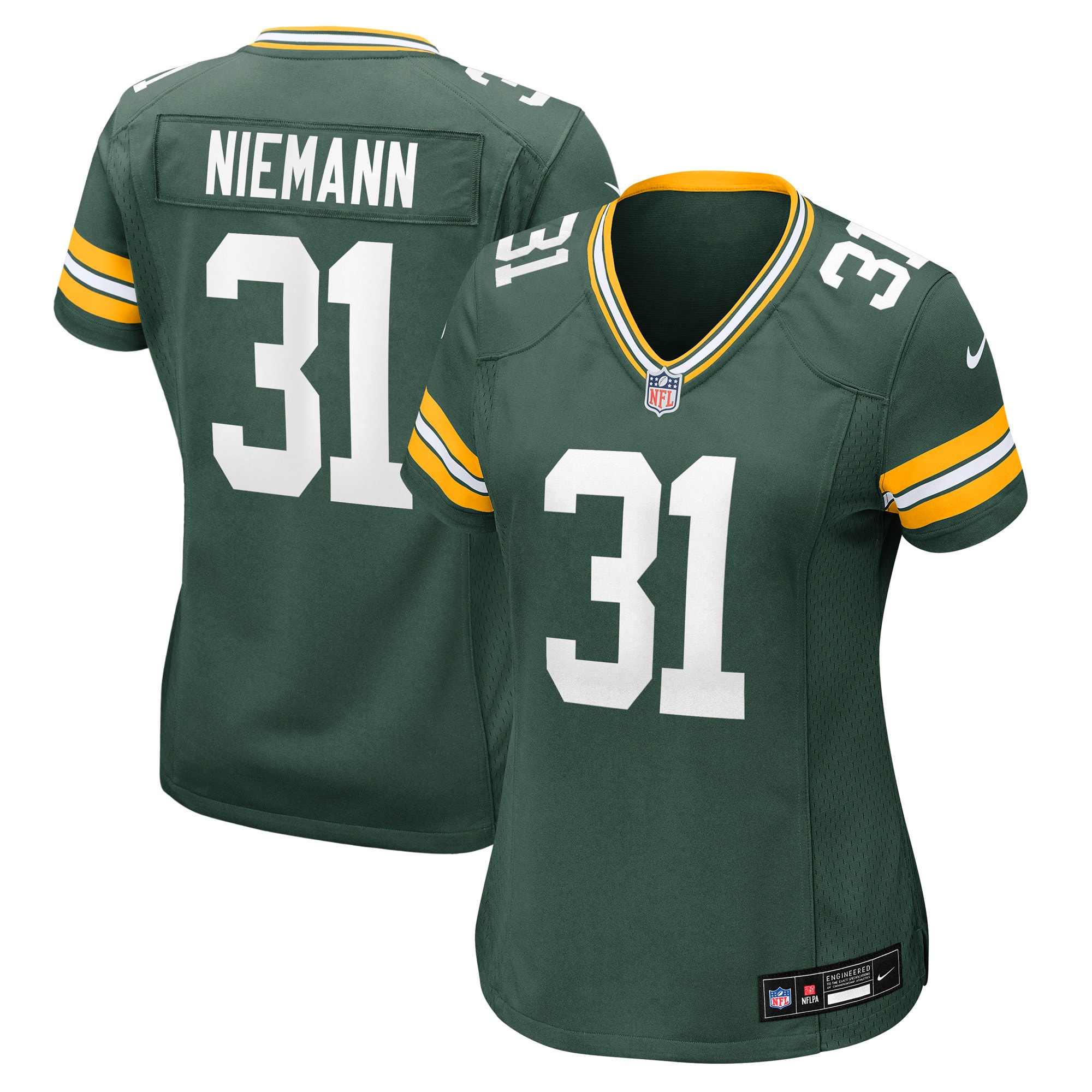 Nick Niemann Green Bay Packers Women's Team Game Jersey - Green
