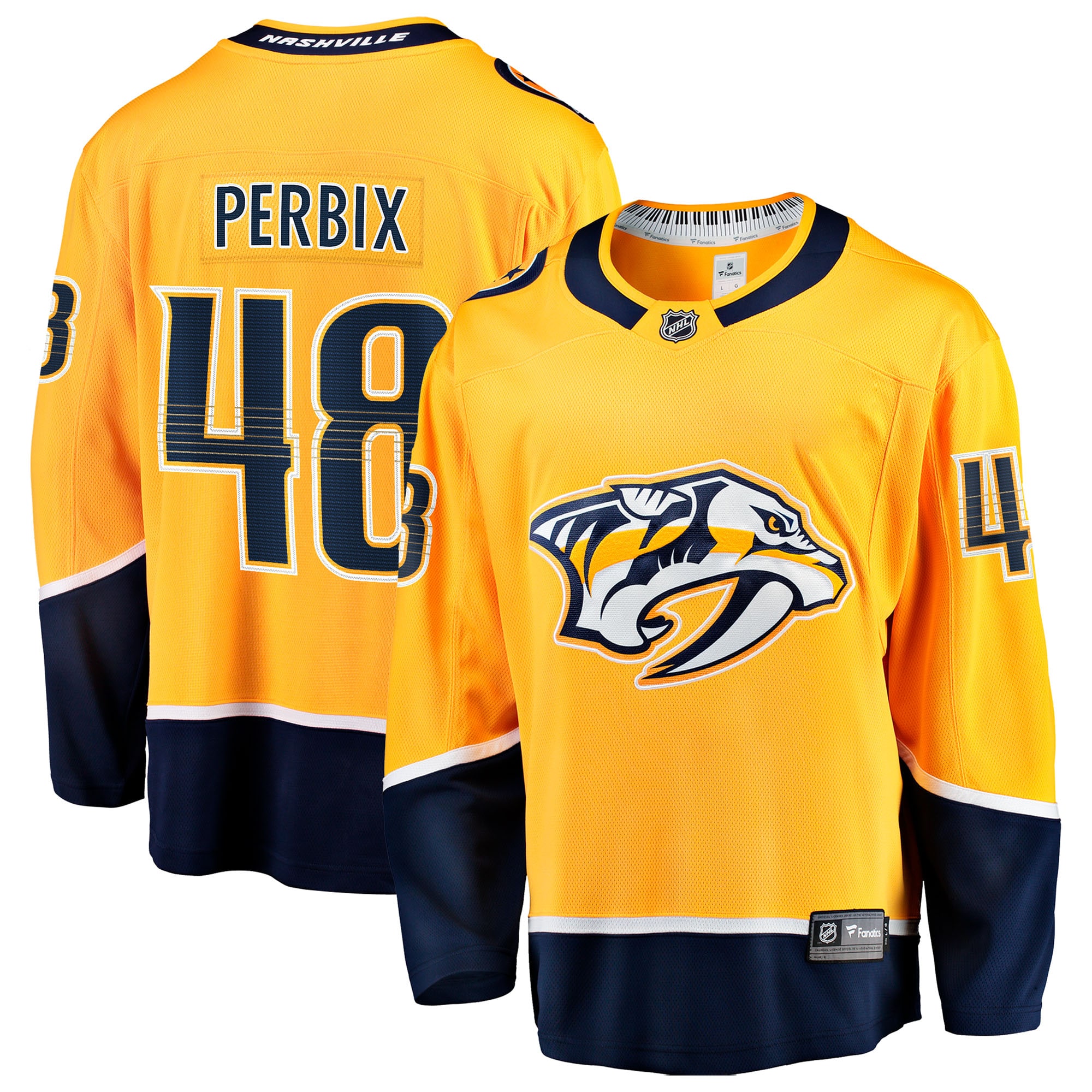 Nick Perbix Nashville Predators Fanatics Home Breakaway Jersey - Gold