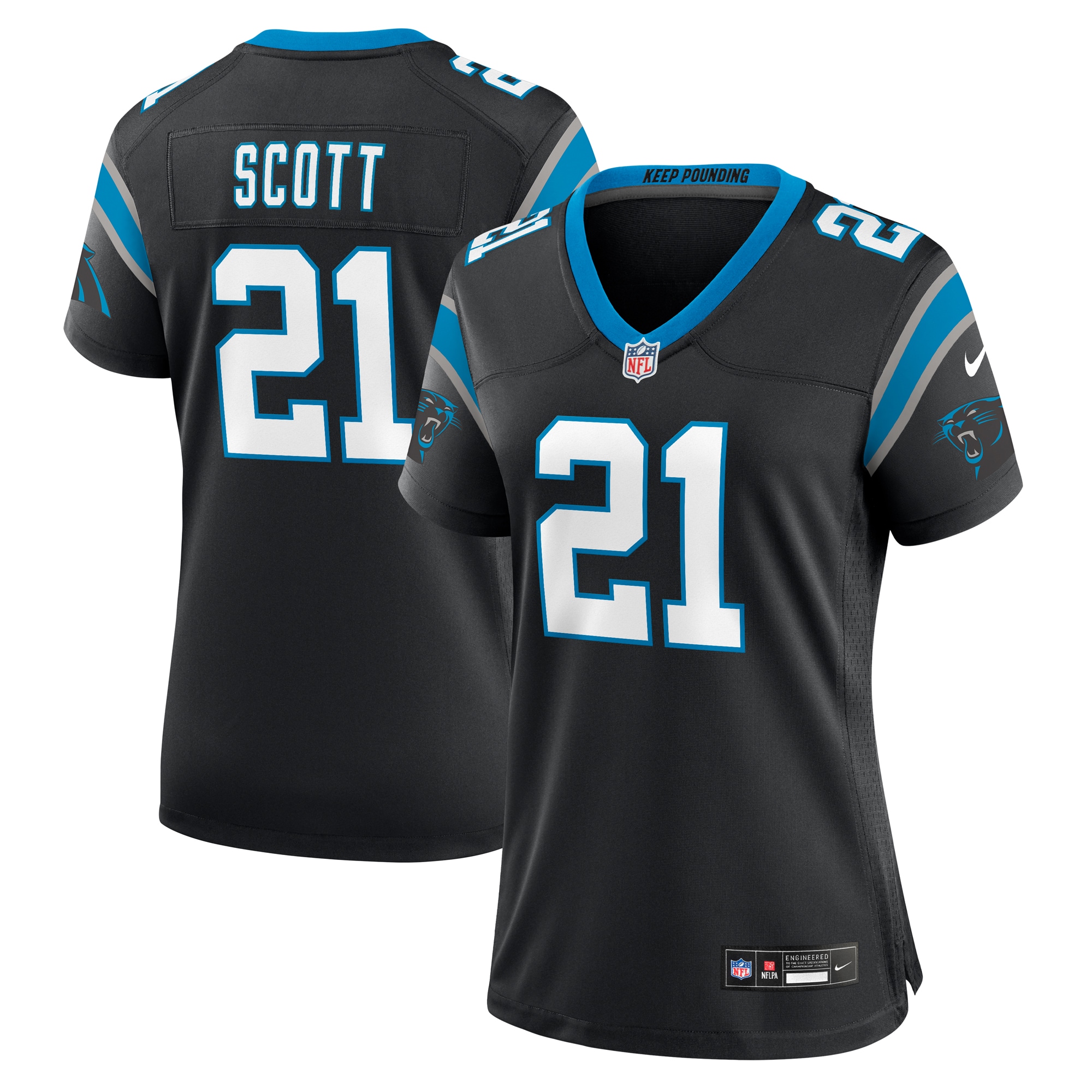 Nick Scott Carolina Panthers Women's Game Jersey - Black