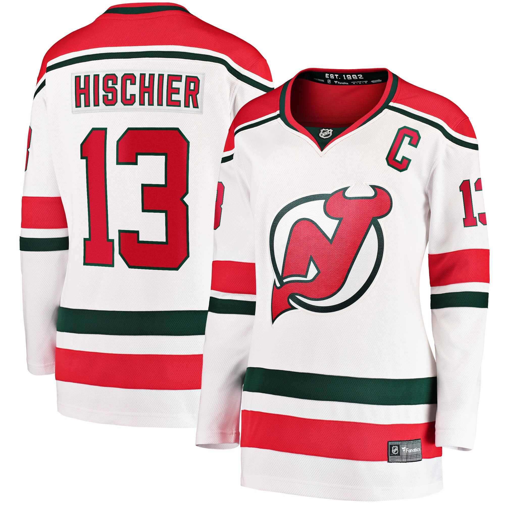 Nico Hischier New Jersey Devils Fanatics Women's Alternate Breakaway Jersey - White