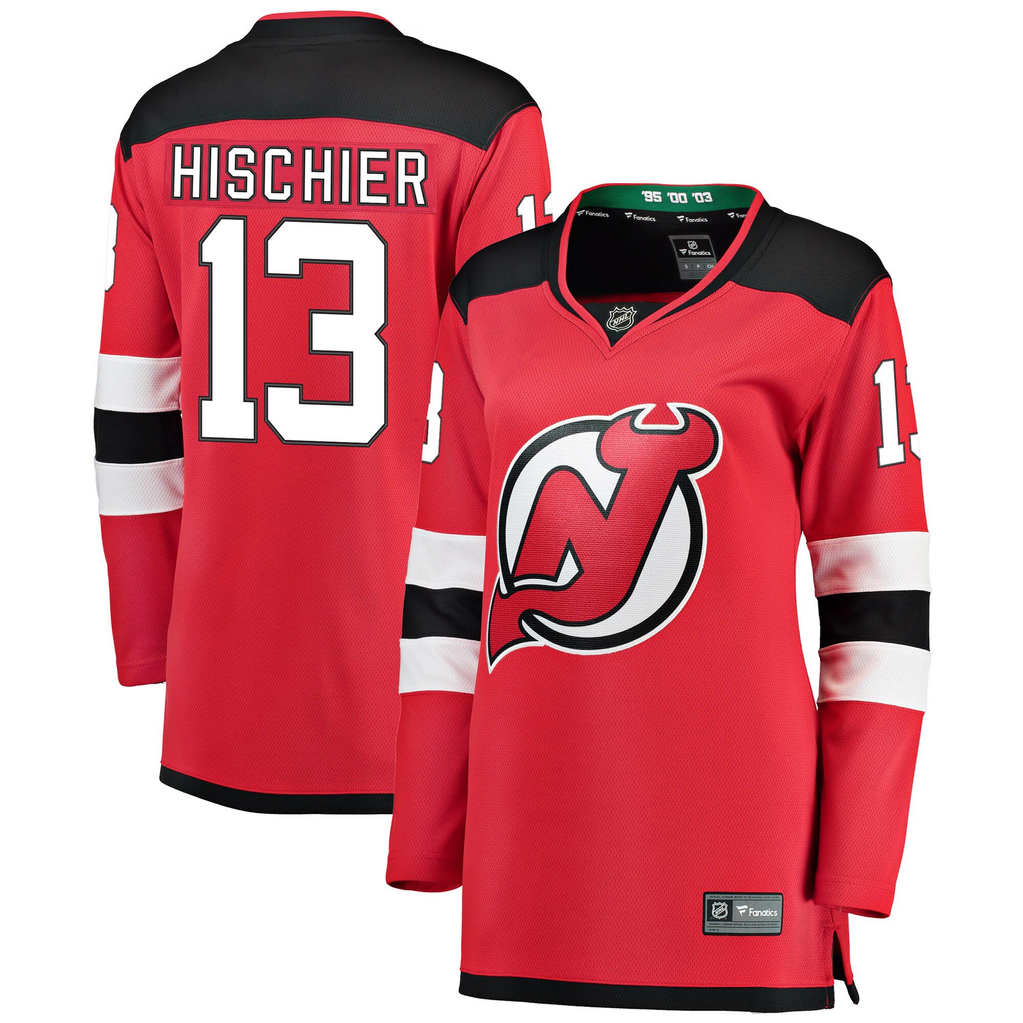 Nico Hischier New Jersey Devils Fanatics Women's Breakaway Home Player Jersey - Red