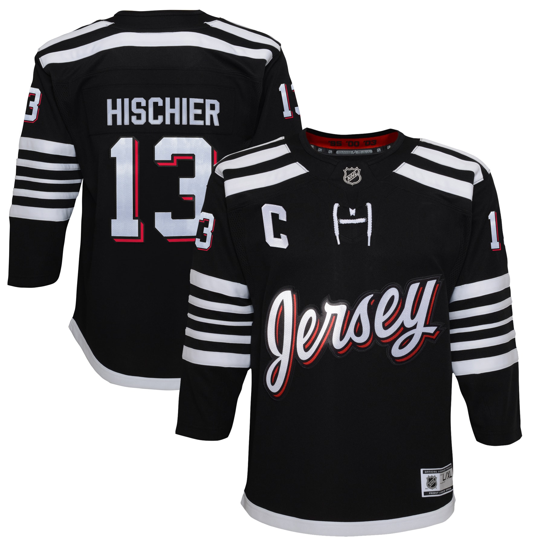 Nico Hischier New Jersey Devils Youth 2021/22 Alternate Premier Player Jersey - Black