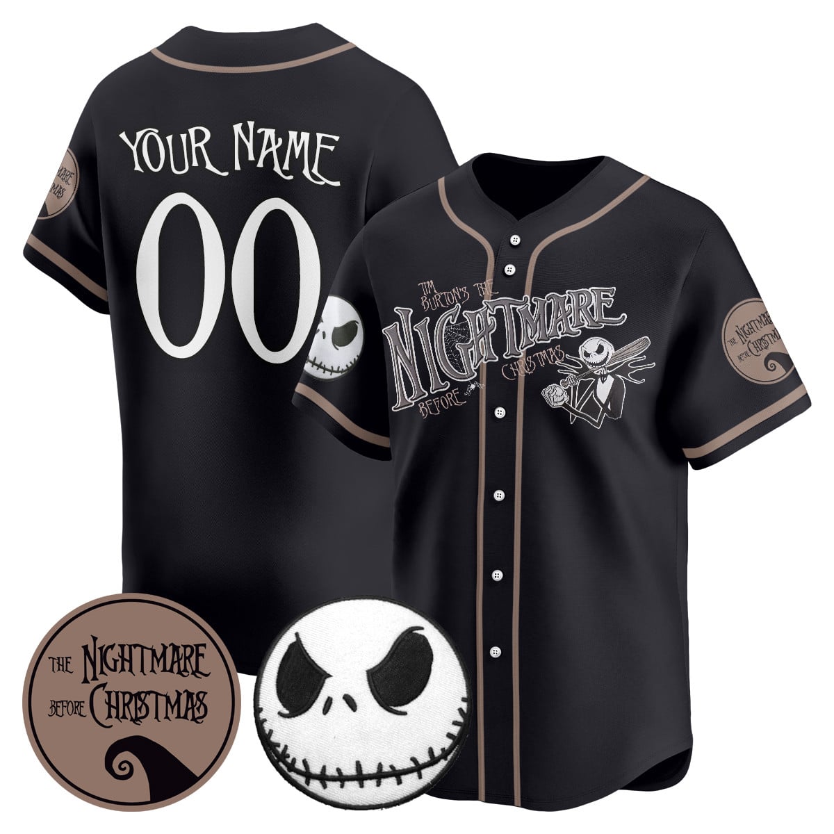 Nightmare Baseball Jersey Personalized - Nightmare Before Christmas