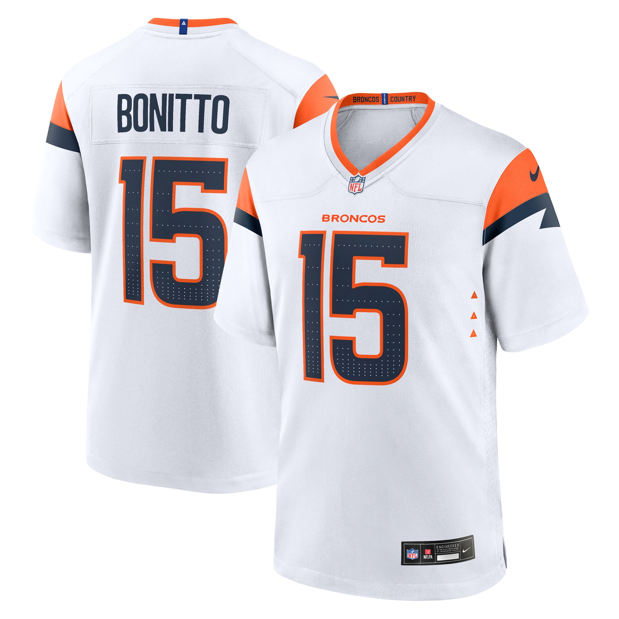 Nik Bonitto Denver Broncos Game Jersey - White