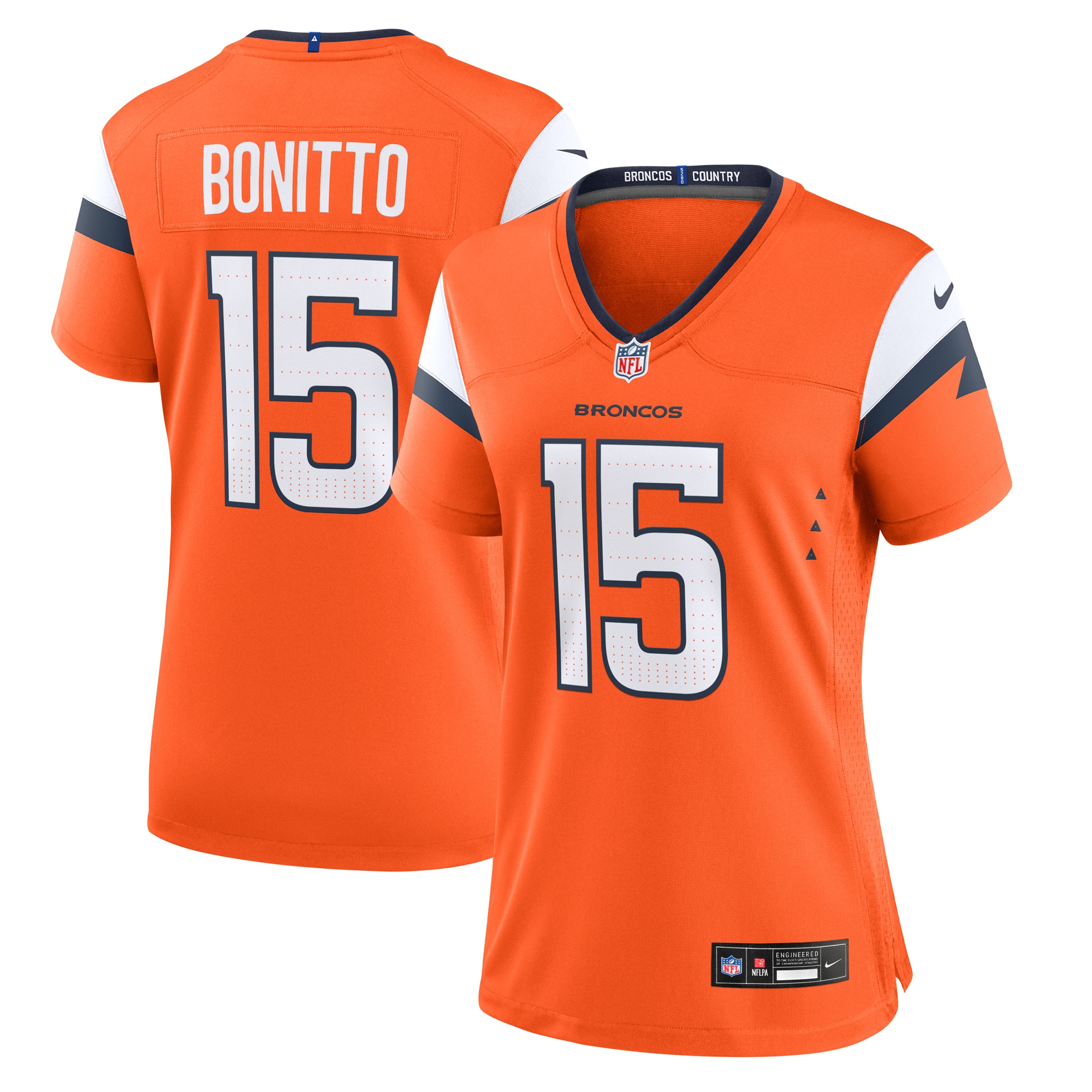 Nik Bonitto Denver Broncos Women's Team Game Jersey - Orange