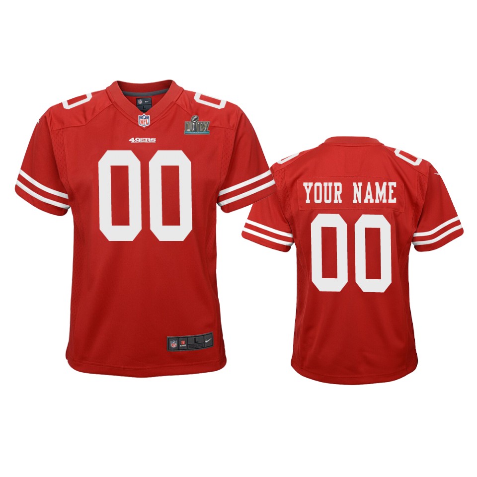 Nike 49ers Scarlet Personalized Jersey - Design Yours!