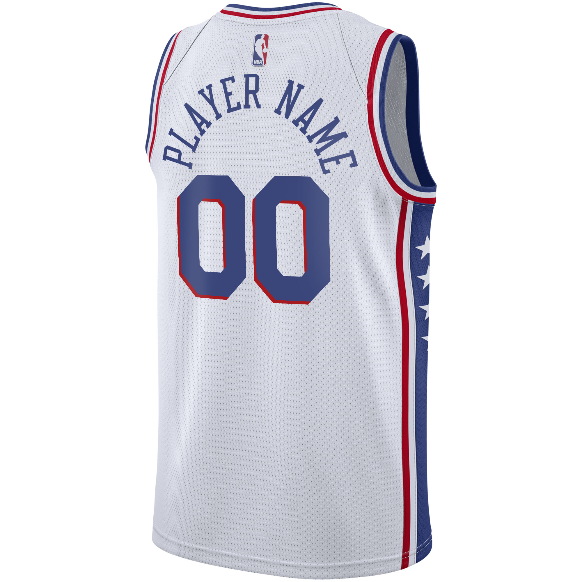 Alternative view of Nike 76ers White Jersey - Association Edition #00