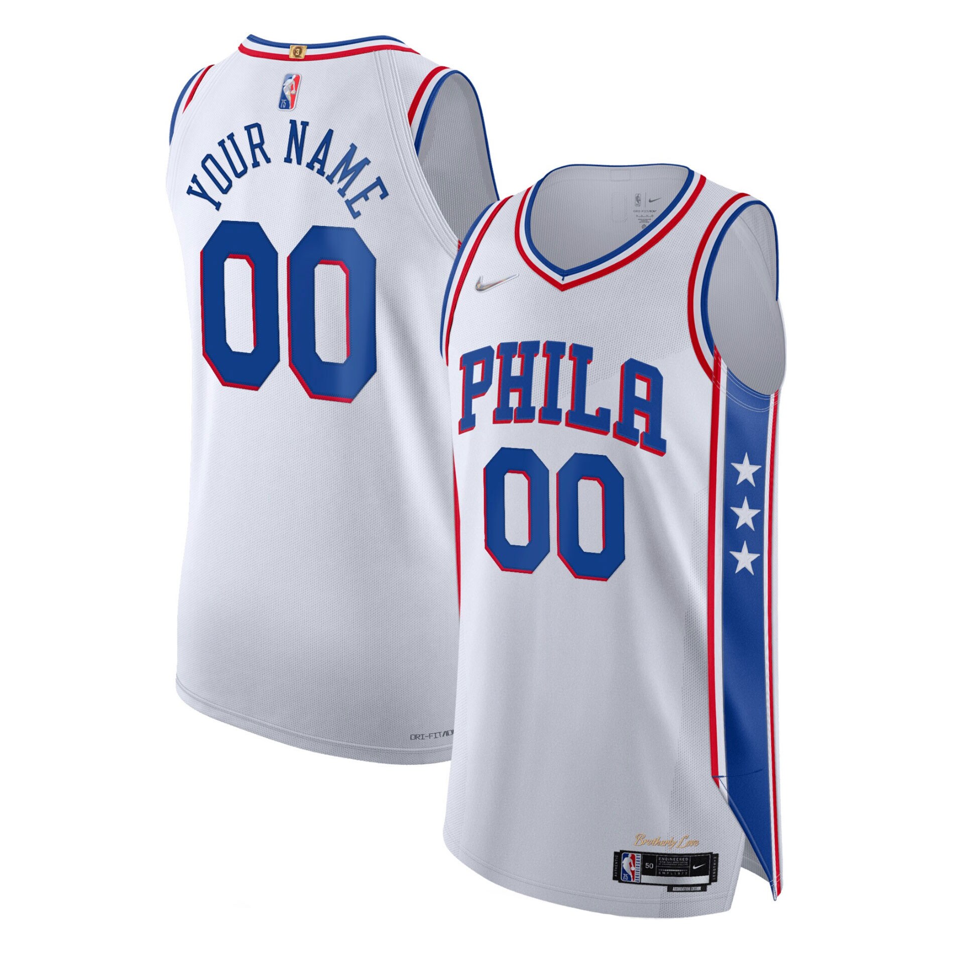 Nike 76ers White Jersey custom - Nike 76ers Custom White Jersey