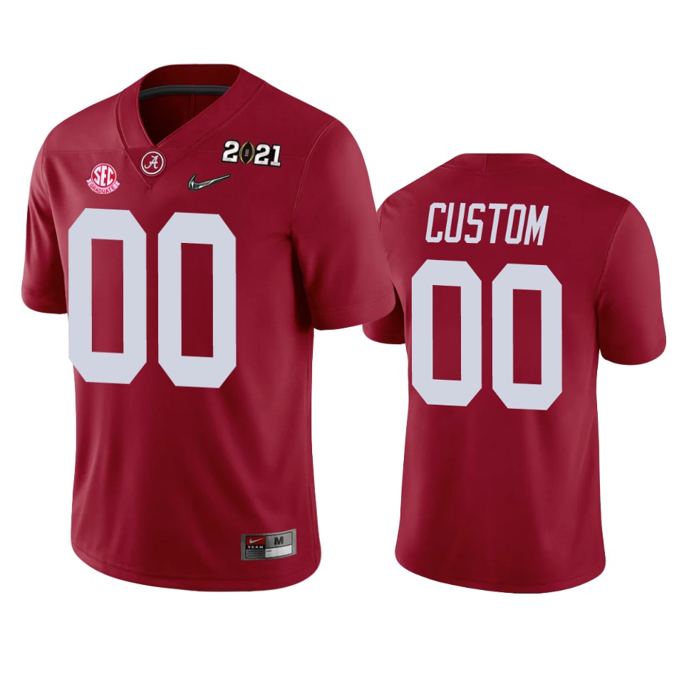 Nike Alabama Crimson Tide 2021 Jersey - Custom Maroon
